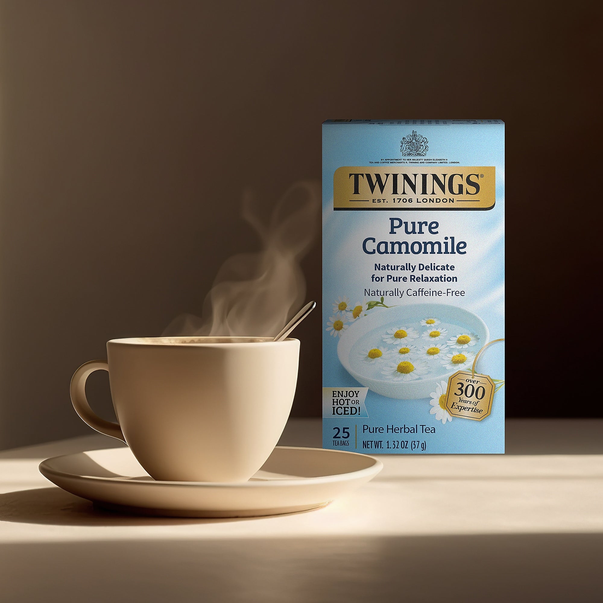 Twinings Pure Camomile Herbal Tea Bags, 25/Box