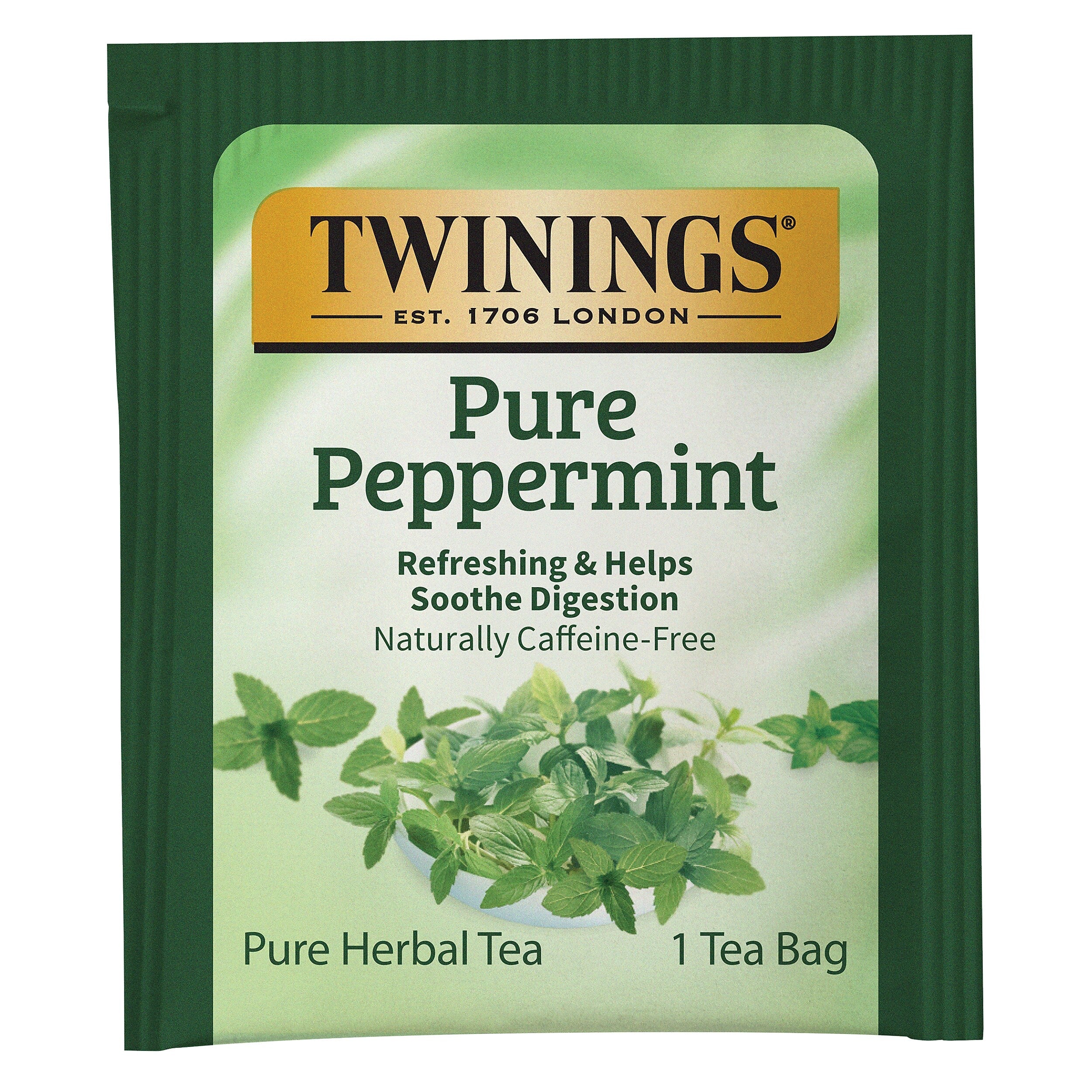 Twinings Pure Peppermint Herbal Tea Bags, 25/Box