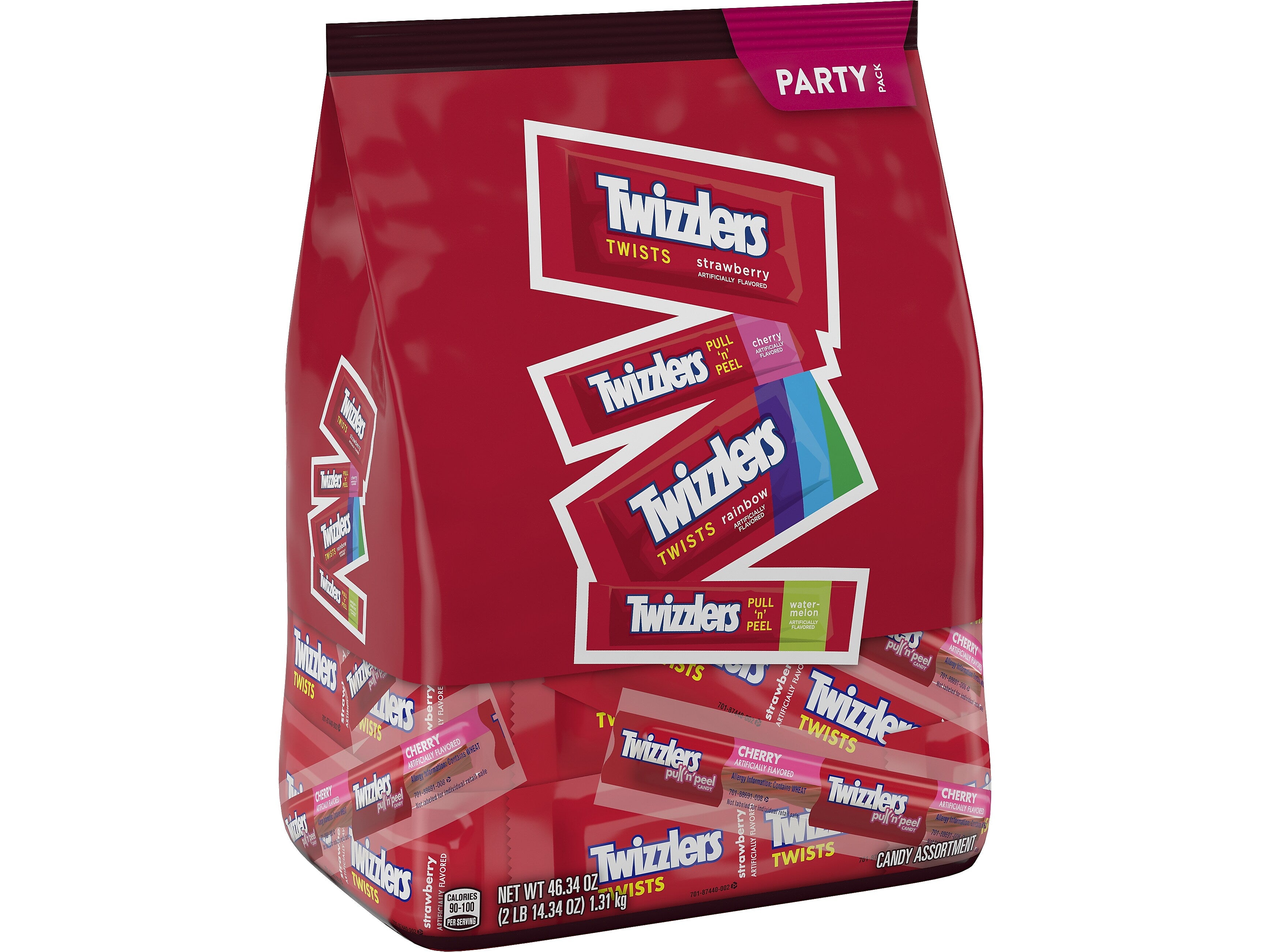 Twizzlers Chewy Candy Bulk Party Pack, Assorted Flavors, 46.34 oz.