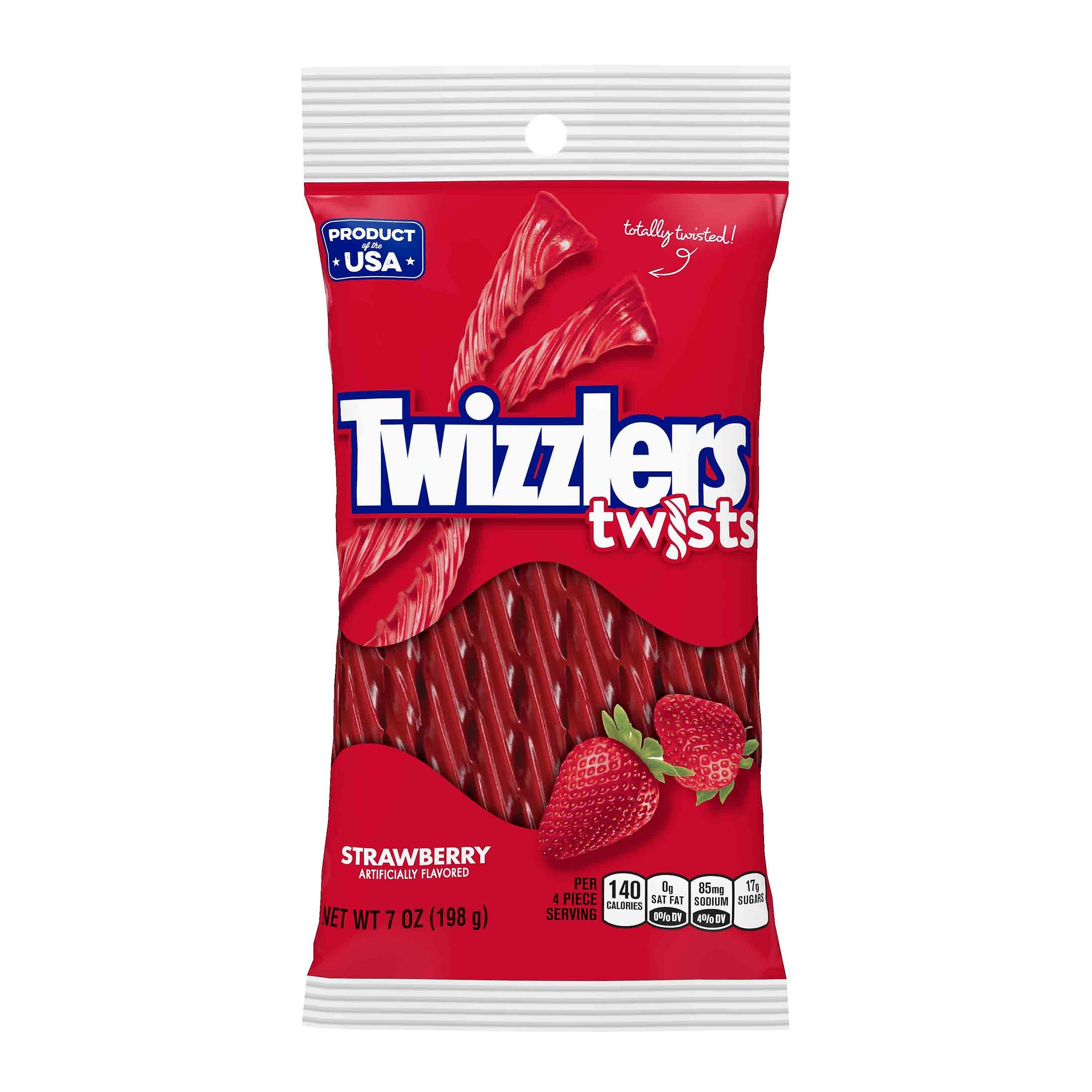 Twizzlers Strawberry Twists Licorice, 7 oz., 12/Carton