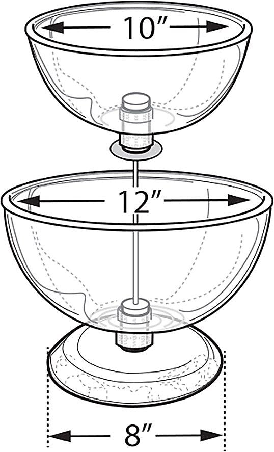 Two-Tier 10" & 12" Bowl Counter Display