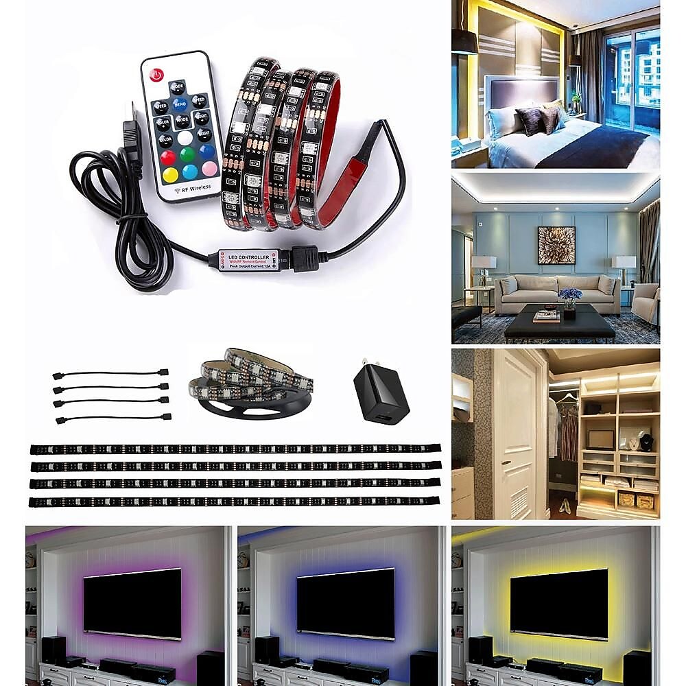 TygerClaw LED Bias Lighting Kit for TV/Monitor, Black