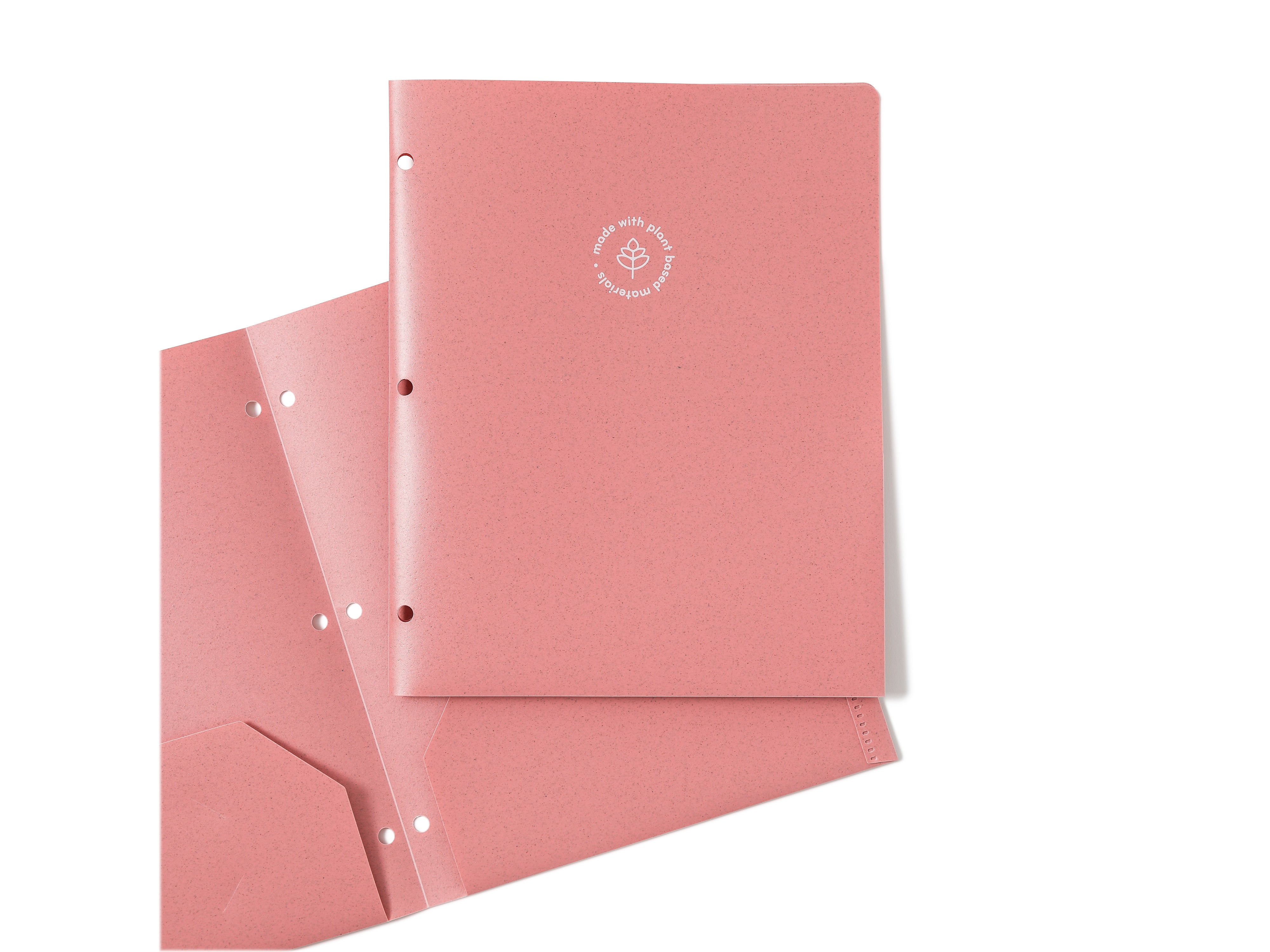 U Brands U-Eco 3-Hole Punched 2-Pocket Folders, Assorted Colors, 12/Pack