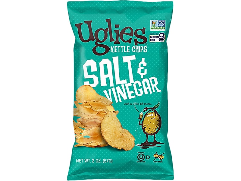 Uglies Gluten-Free Salt & Vinegar Kettle Potato Chips, 2 oz., 24 Bags/Carton