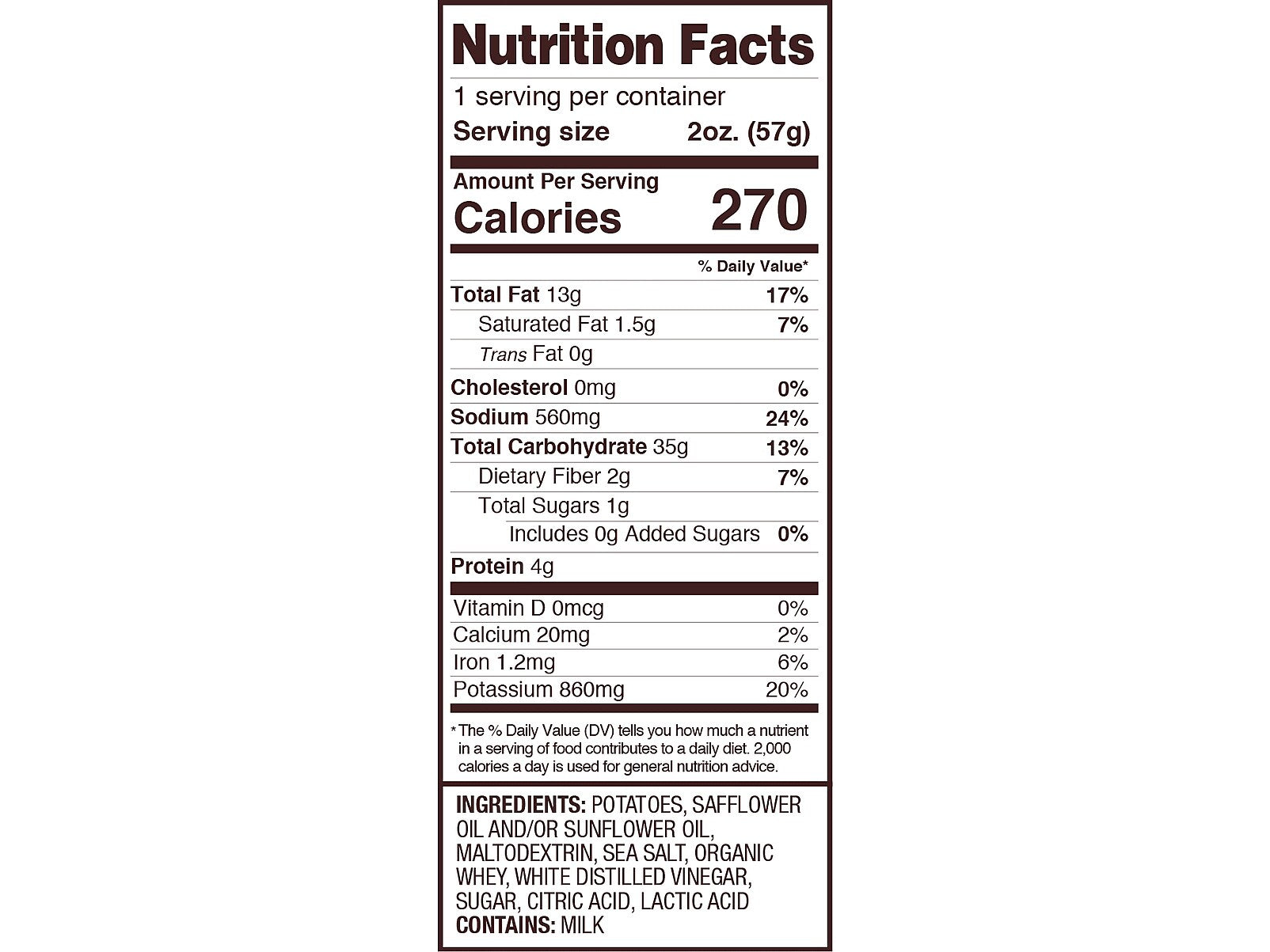 Uglies Gluten-Free Salt & Vinegar Kettle Potato Chips, 2 oz., 24 Bags/Carton