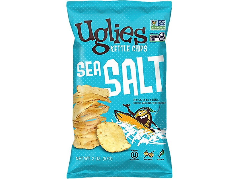 Uglies Gluten-Free Sea Salt Kettle Potato Chips, 2 oz., 24 Bags/Carton