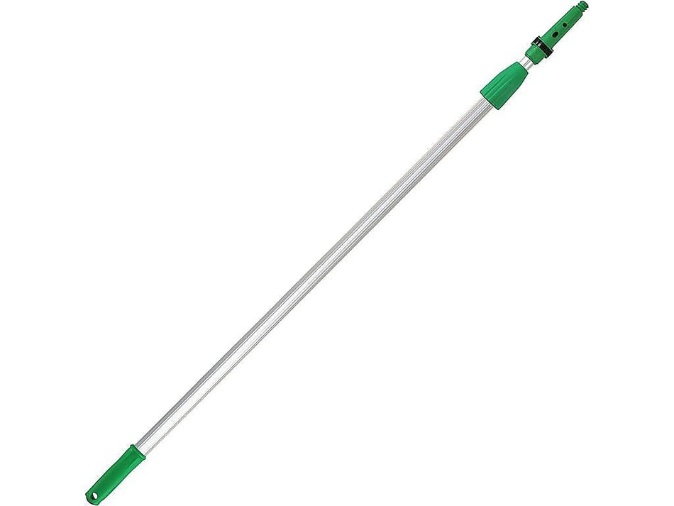 Unger OptiLoc 8' Telescoping Window Extension Pole, Aluminum, Silver/Green