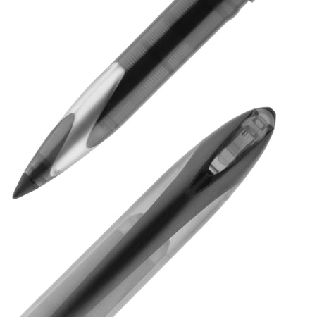 uni AIR Porous Point Pens, Medium Point, 0.7mm, Black, Black Ink, 12/Pack