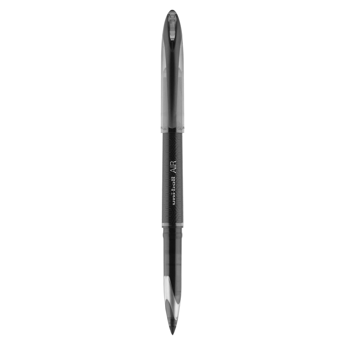 uni AIR Porous Point Pens, Medium Point, 0.7mm, Black, Black Ink, 12/Pack