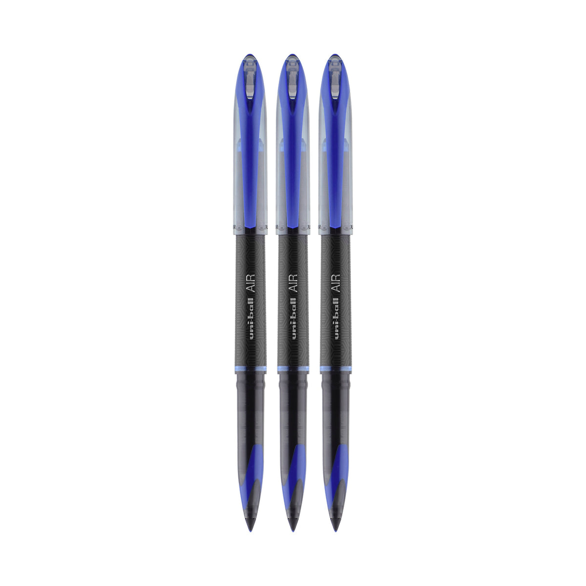 uni AIR Porous Point Pens, Medium Point, 0.7mm, Blue Ink, 3/Pack