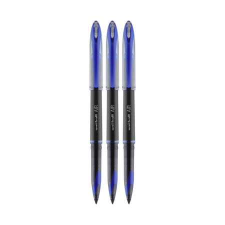 uni AIR Porous Point Pens, Medium Point, 0.7mm, Blue Ink, 3/Pack