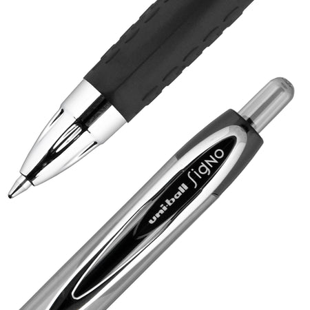 uni-ball 207 Signo RT Retractable Gel Pens, Medium Point, Black Ink, 4 Pack