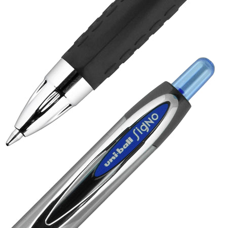 uni-ball 207 Signo RT Retractable Gel Pens, Medium Point, Blue Ink, 4 Pack