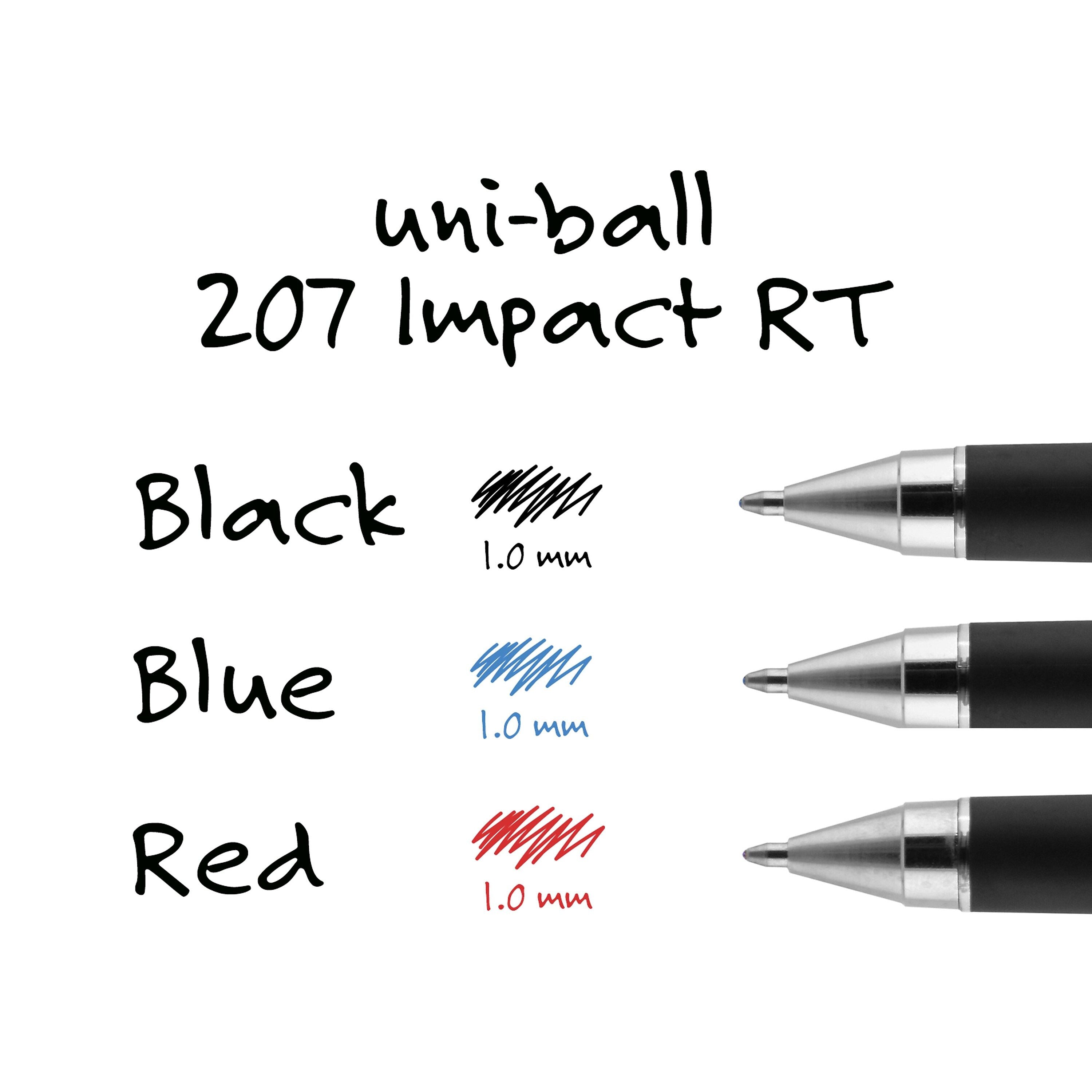 uni-ball Impact RT Gel-Ink Pen Refills, Bold Tip, Black Ink, 2/Pack