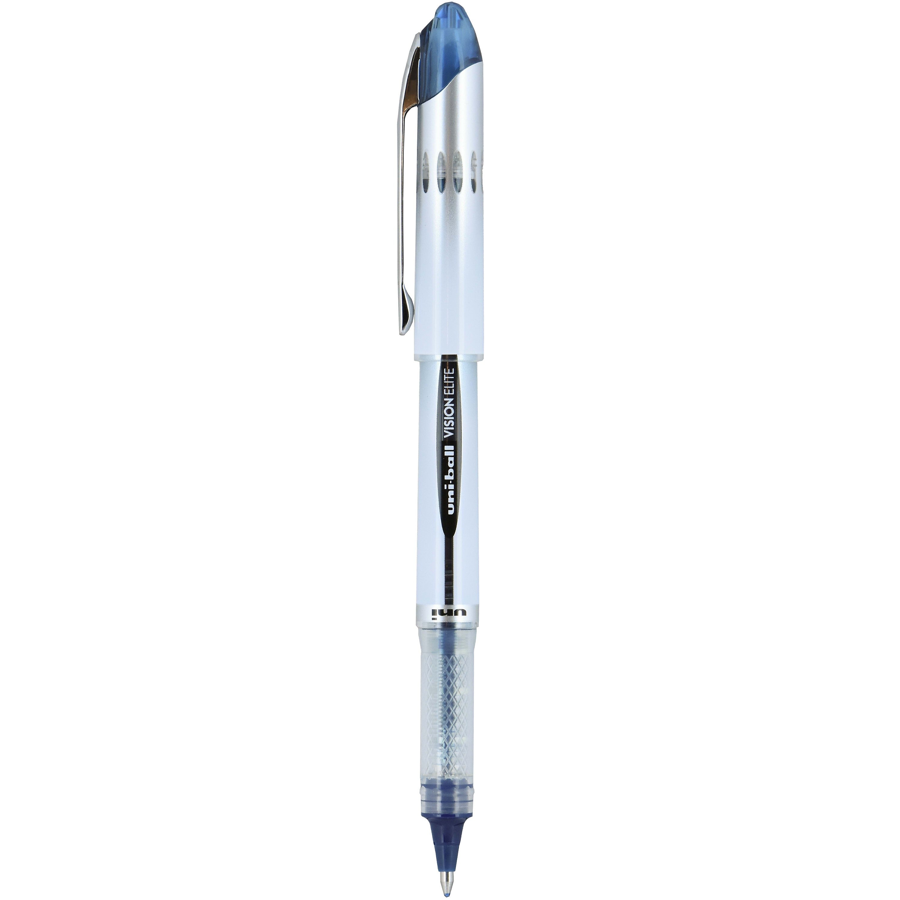 uni-ball Vision Elite Rollerball Pen Refill, Bold Point, Blue/Black Ink, 2 Pack