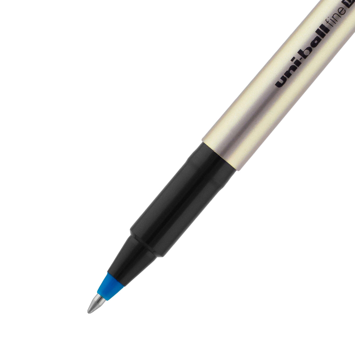 Uni Deluxe Rollerball Pen,Fine Point, Blue Ink, Dozen