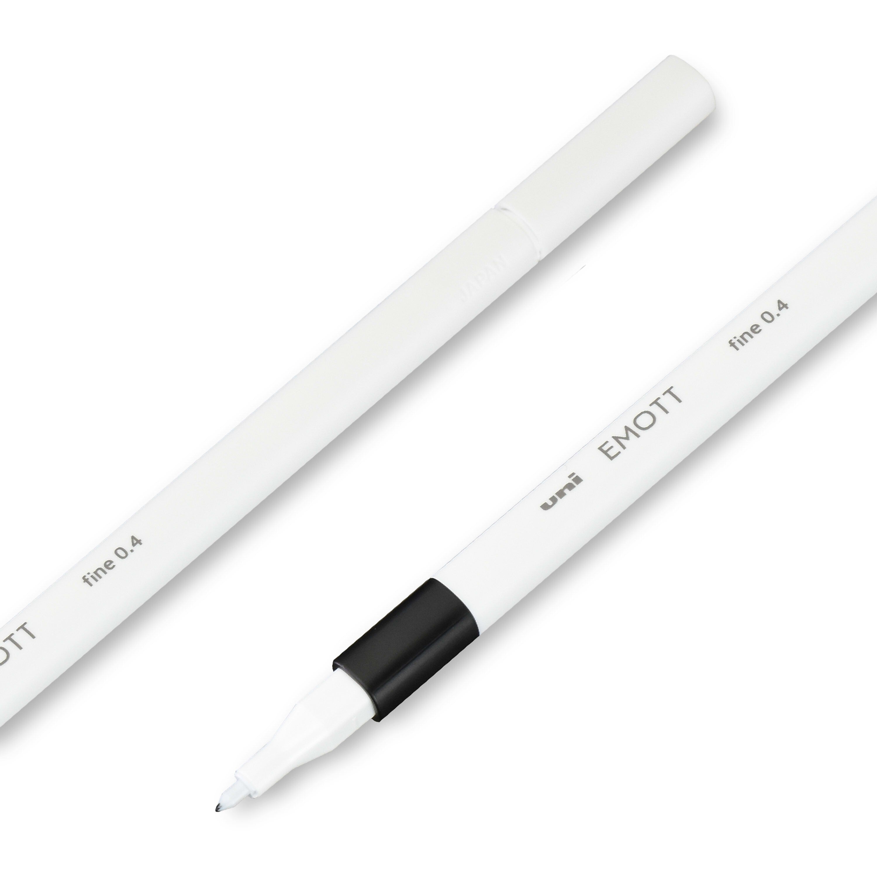 uni EMOTT Fine Line Marker Pens, Fine Point, 0.4mm, Assorted Inks, 10/Pack