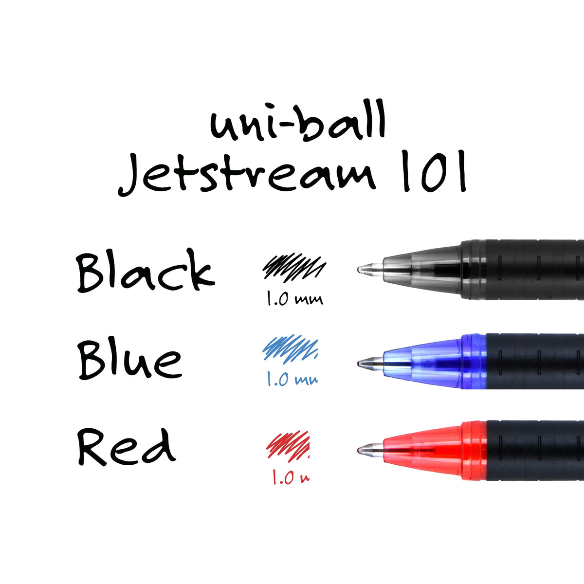 uni Jetstream 101 Ballpoint Pen, Medium Point, 1.0mm, Blue Ink, Dozen