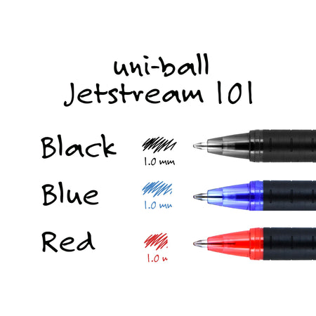 uni Jetstream 101 Ballpoint Pen, Medium Point, 1.0mm, Blue Ink, Dozen