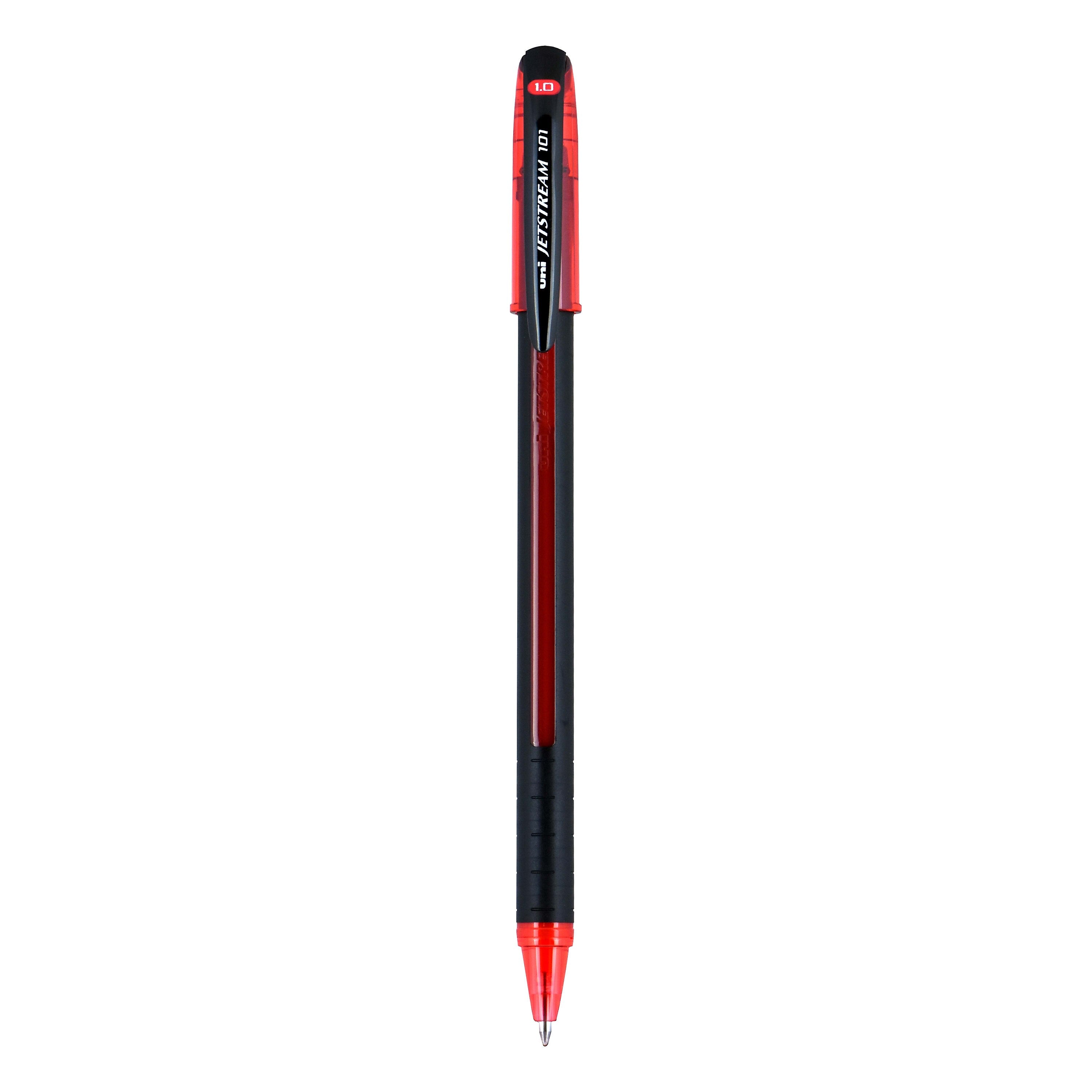 uni Jetstream 101 Ballpoint Pen, Medium Point, 1.0mm, Red Ink, Dozen