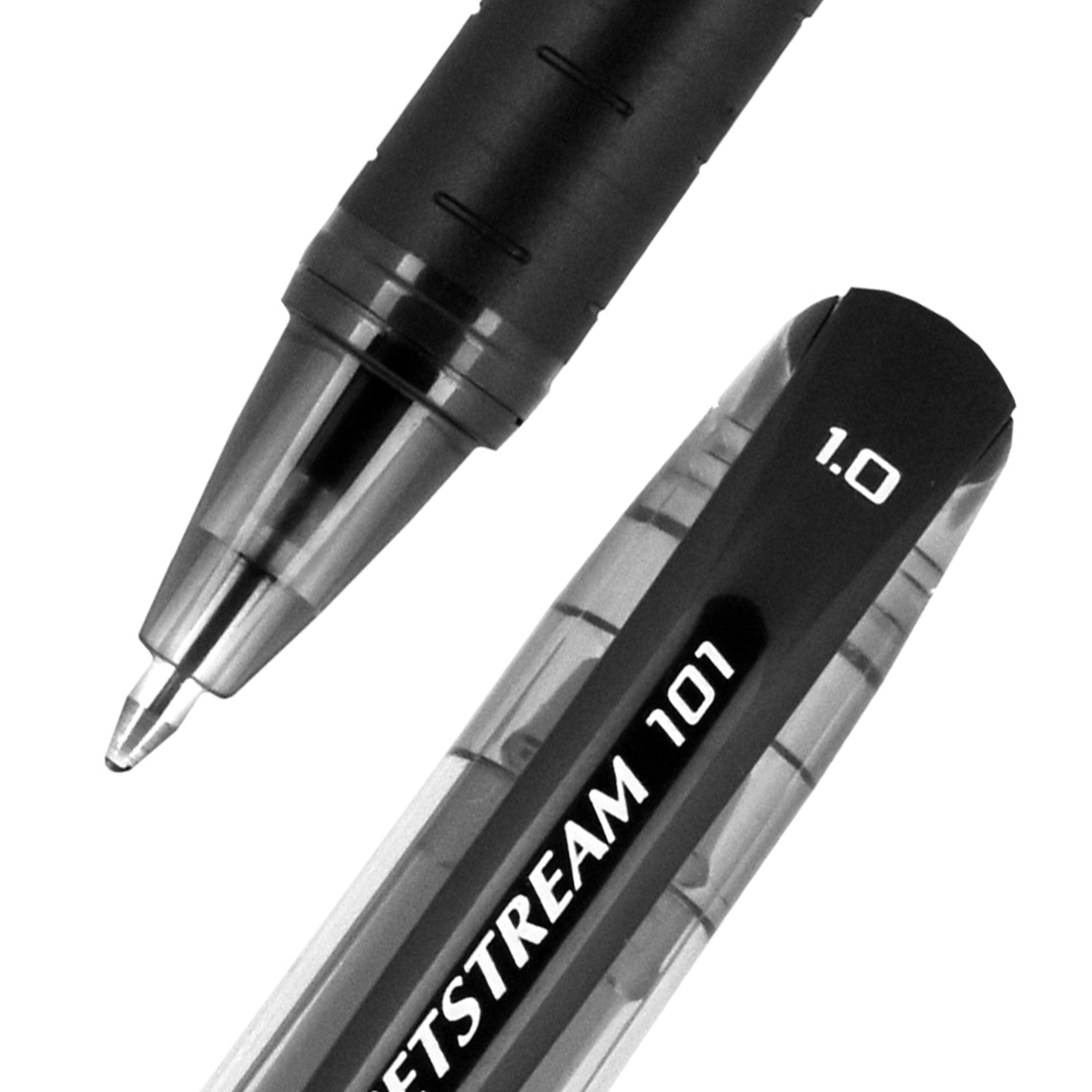 uni Jetstream 101 Ballpoint Pens, Medium Point, 1.0mm, Black Ink, Dozen