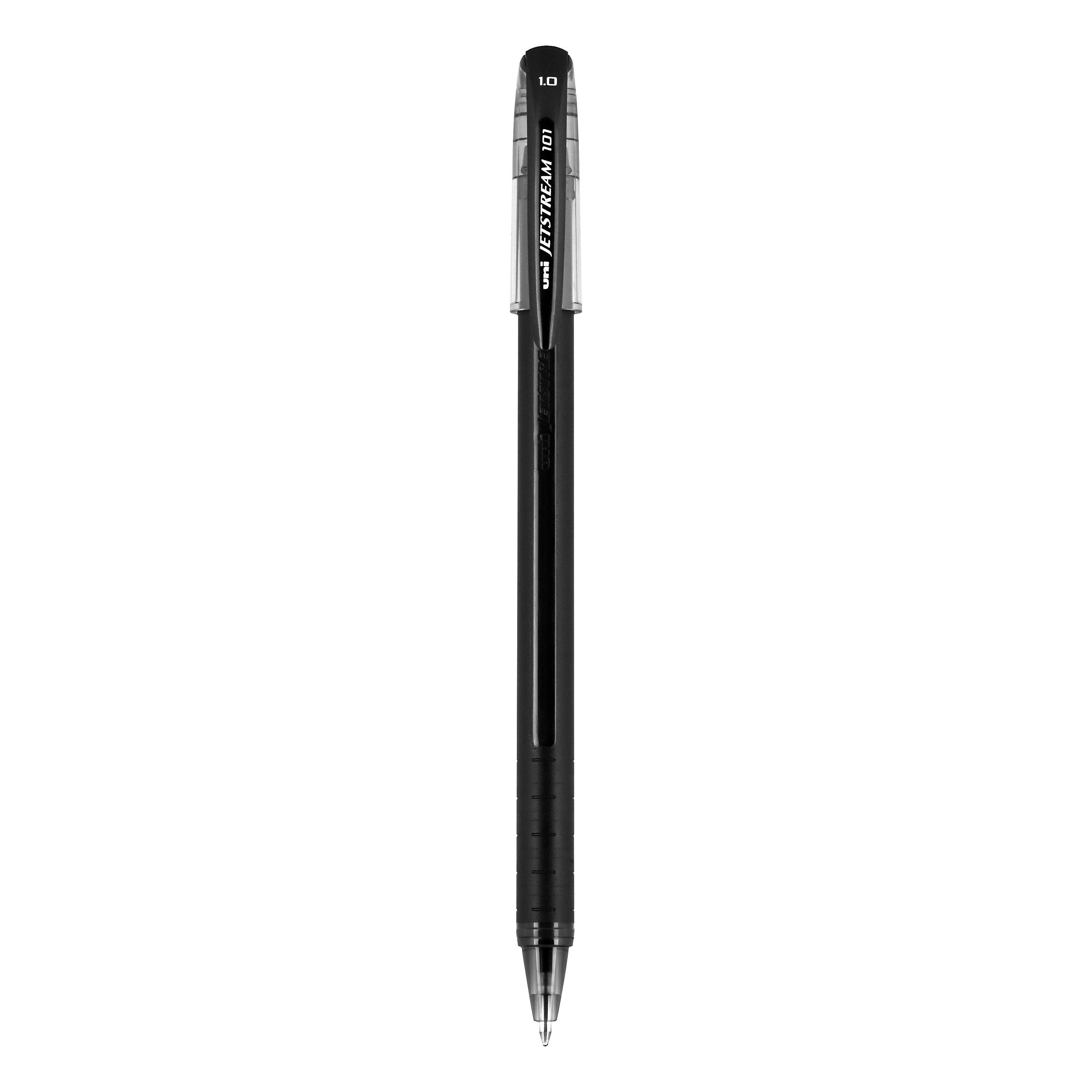 uni Jetstream 101 Ballpoint Pens, Medium Point, 1.0mm, Black Ink, Dozen