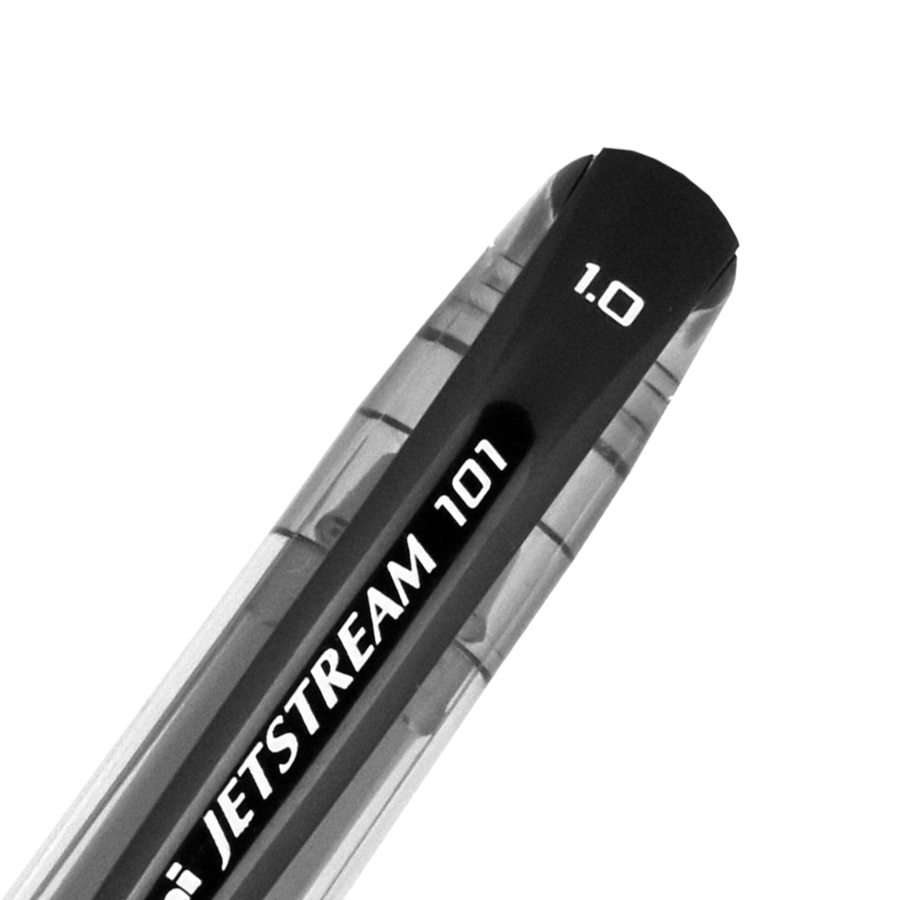 uni Jetstream 101 Ballpoint Pens, Medium Point, 1.0mm, Black Ink, Dozen