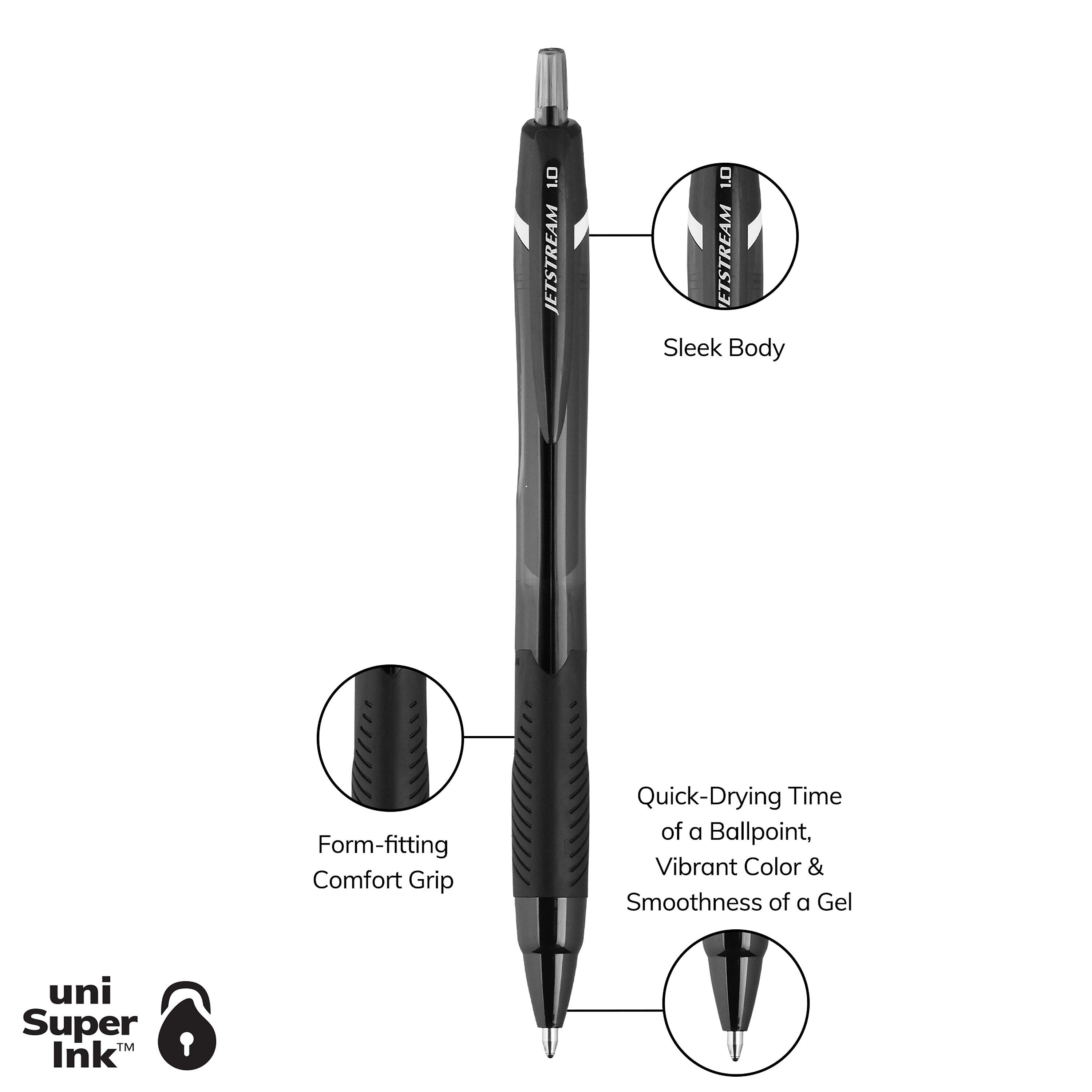 uni Jetstream Elements Ballpoint Pens, Medium Point, 1.0mm, Assorted Ink, 5/Pack