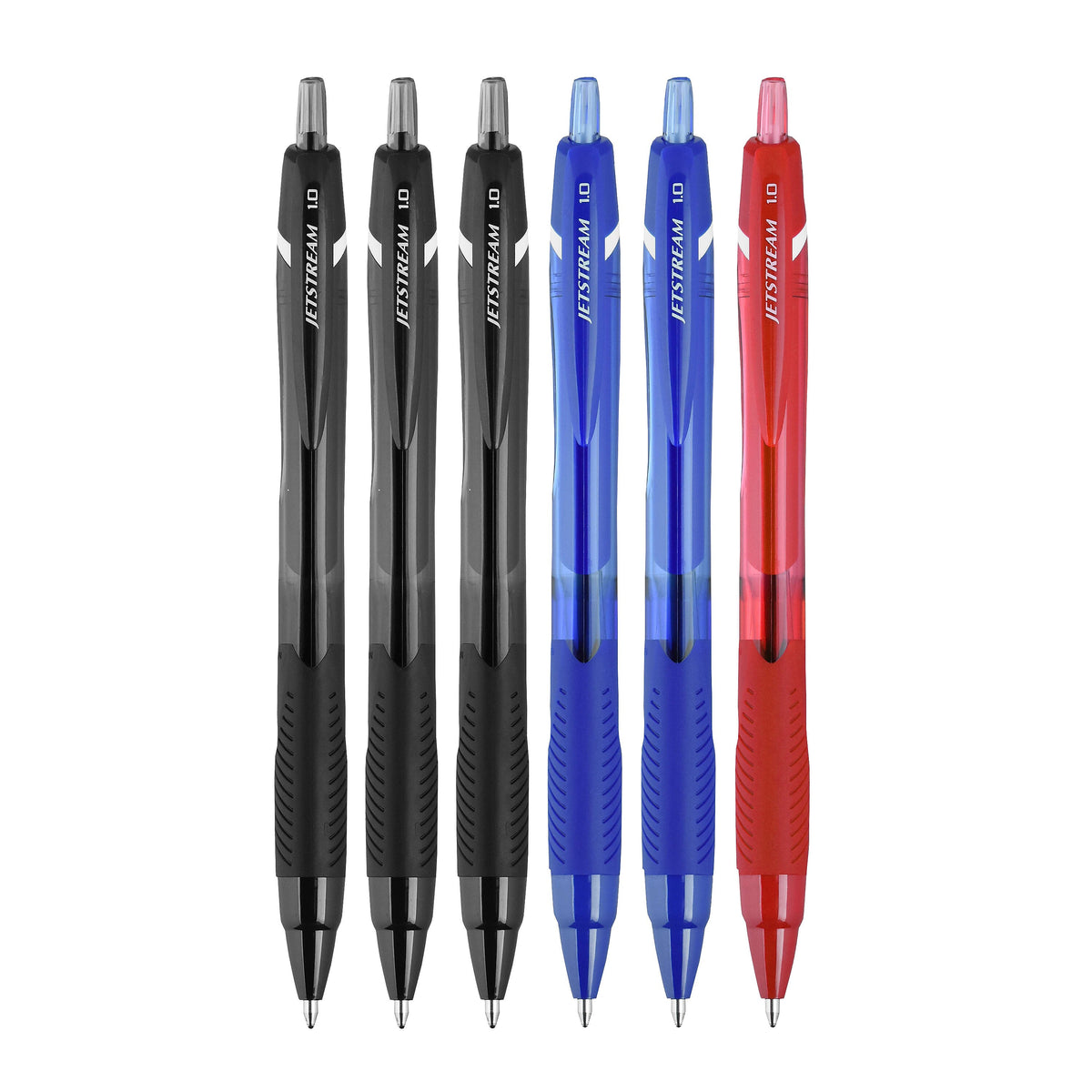 uni Jetstream Elements Ballpoint Pens, Medium Point, 1.0mm, Assorted Ink, 6/Pack