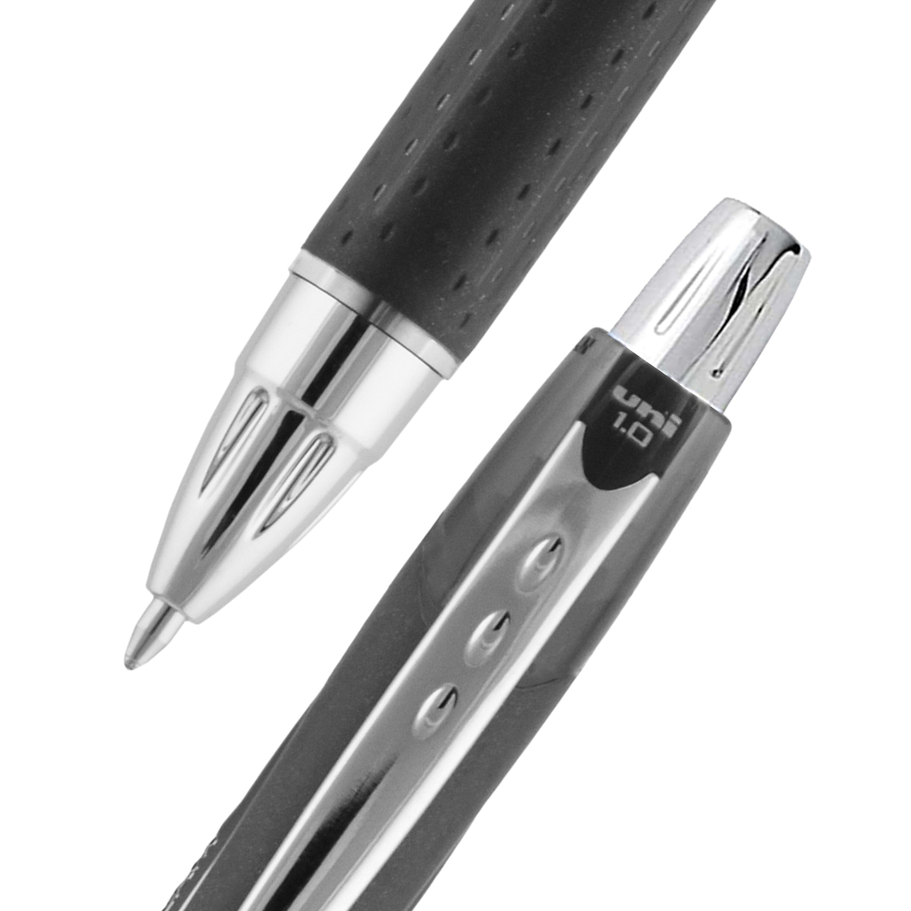 uni Jetstream RT Retractable Ballpoint Pen, Medium Point, 1.0mm, Black Ink, Dozen