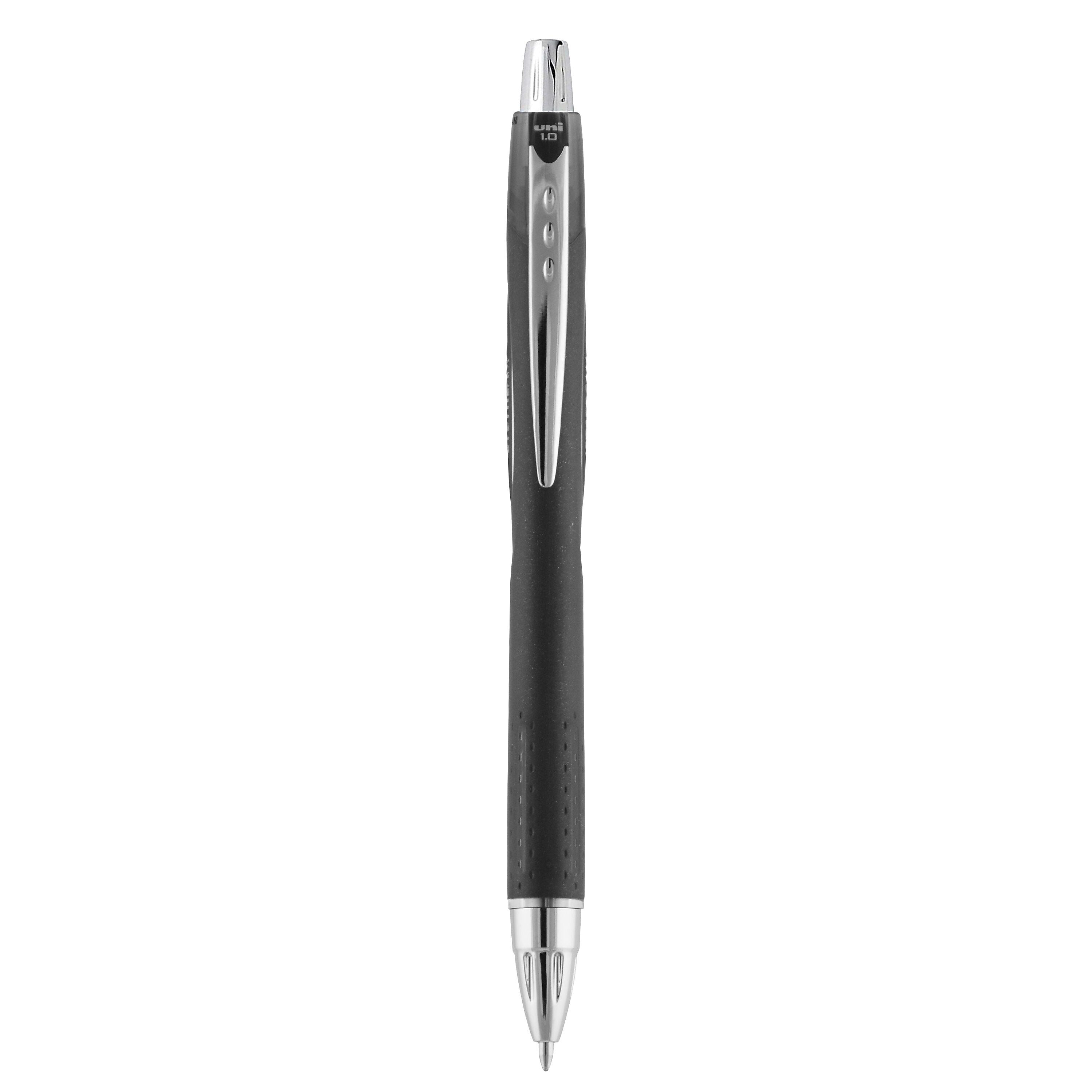 uni Jetstream RT Retractable Ballpoint Pen, Medium Point, 1.0mm, Black Ink, Dozen