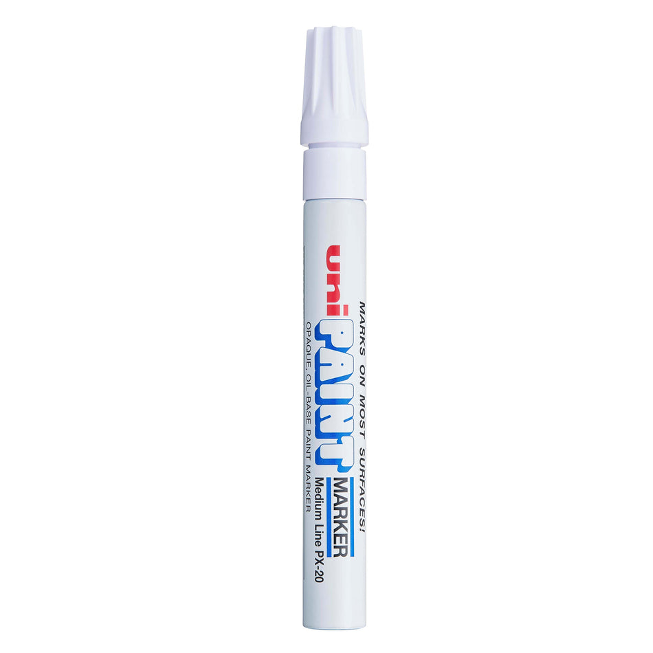 uni PAINT PX-20 Fabric Marker, Medium Point, White