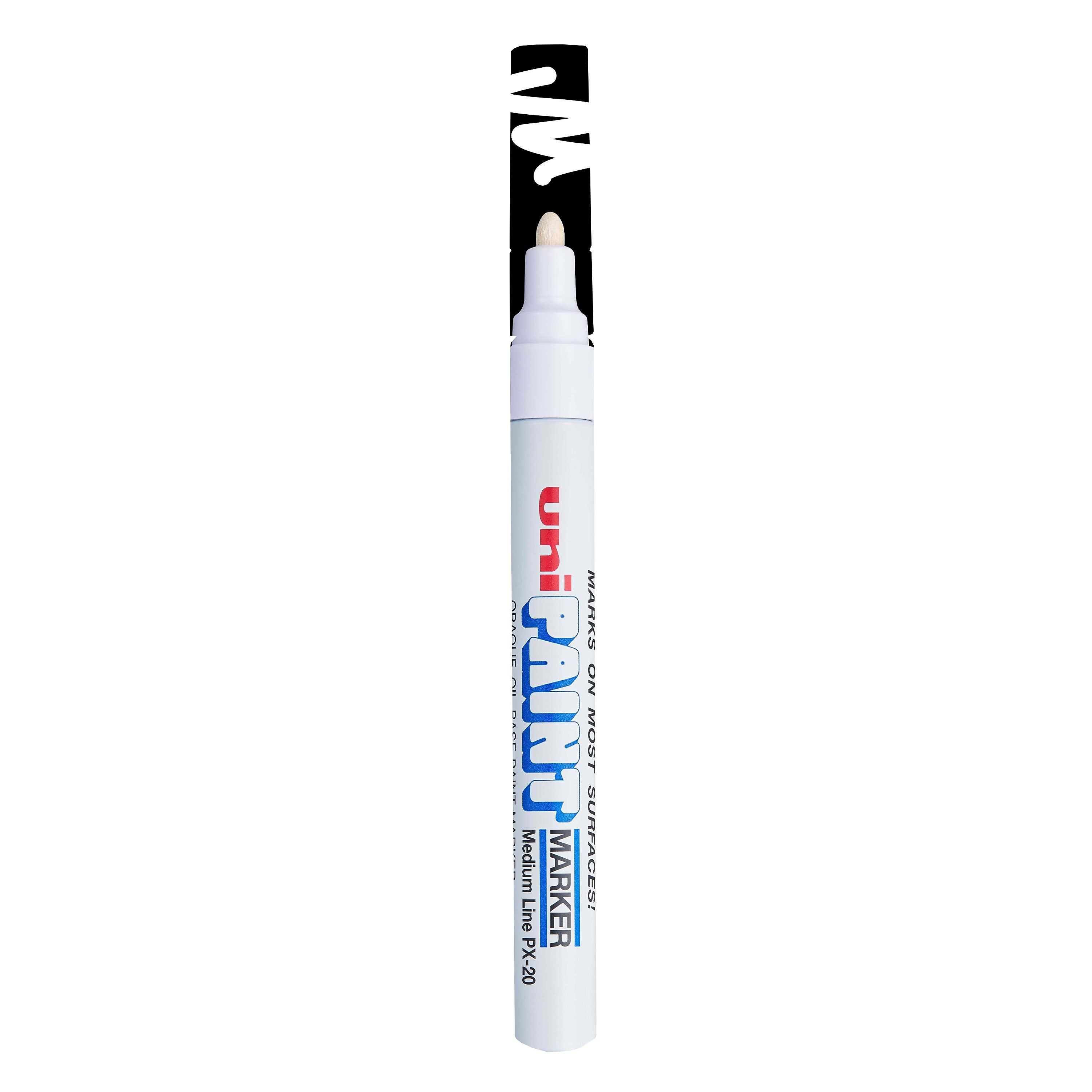 uni PAINT PX-20 Fabric Marker, Medium Point, White