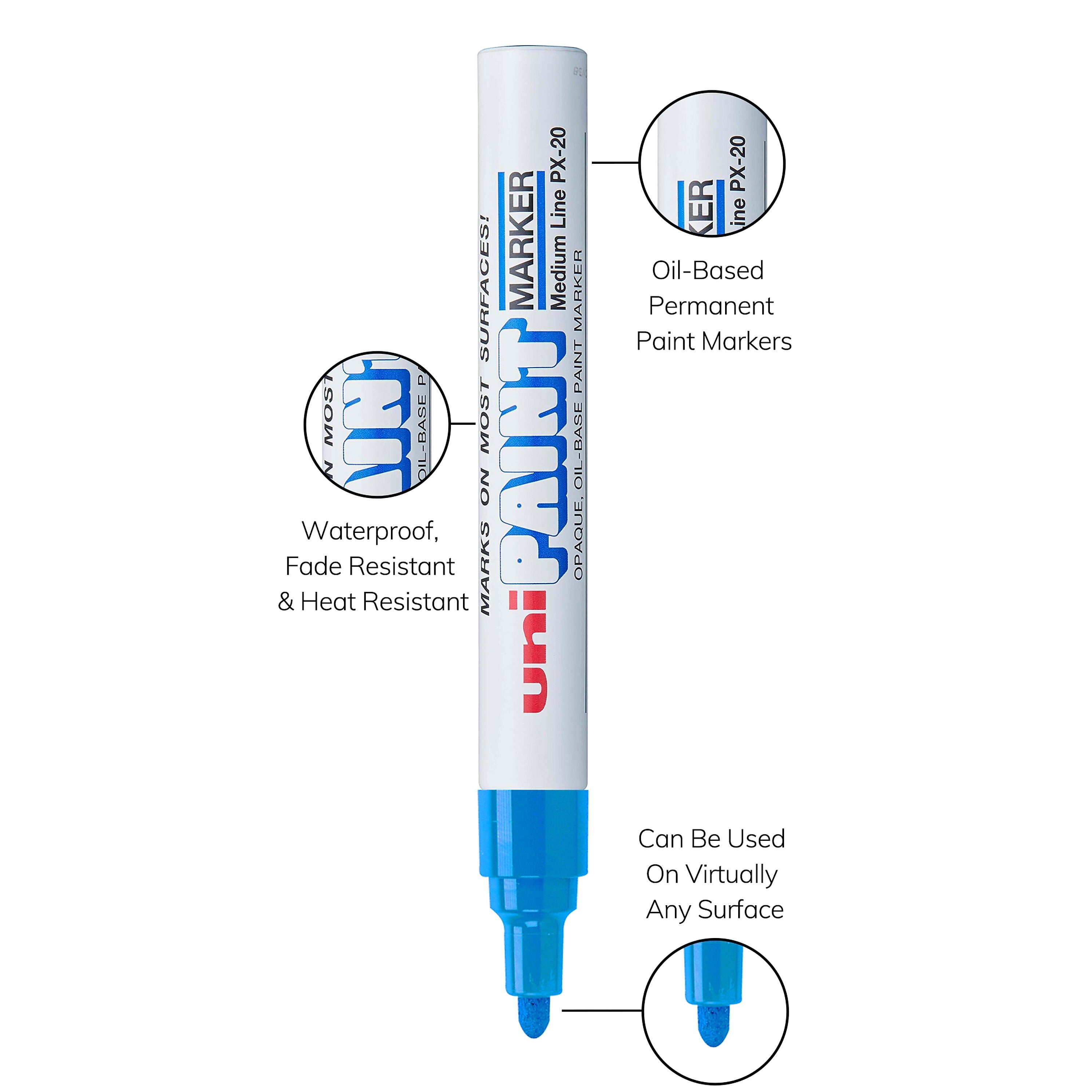 uni PAINT PX-20 Oil-Based Marker, Medium Tip, Blue