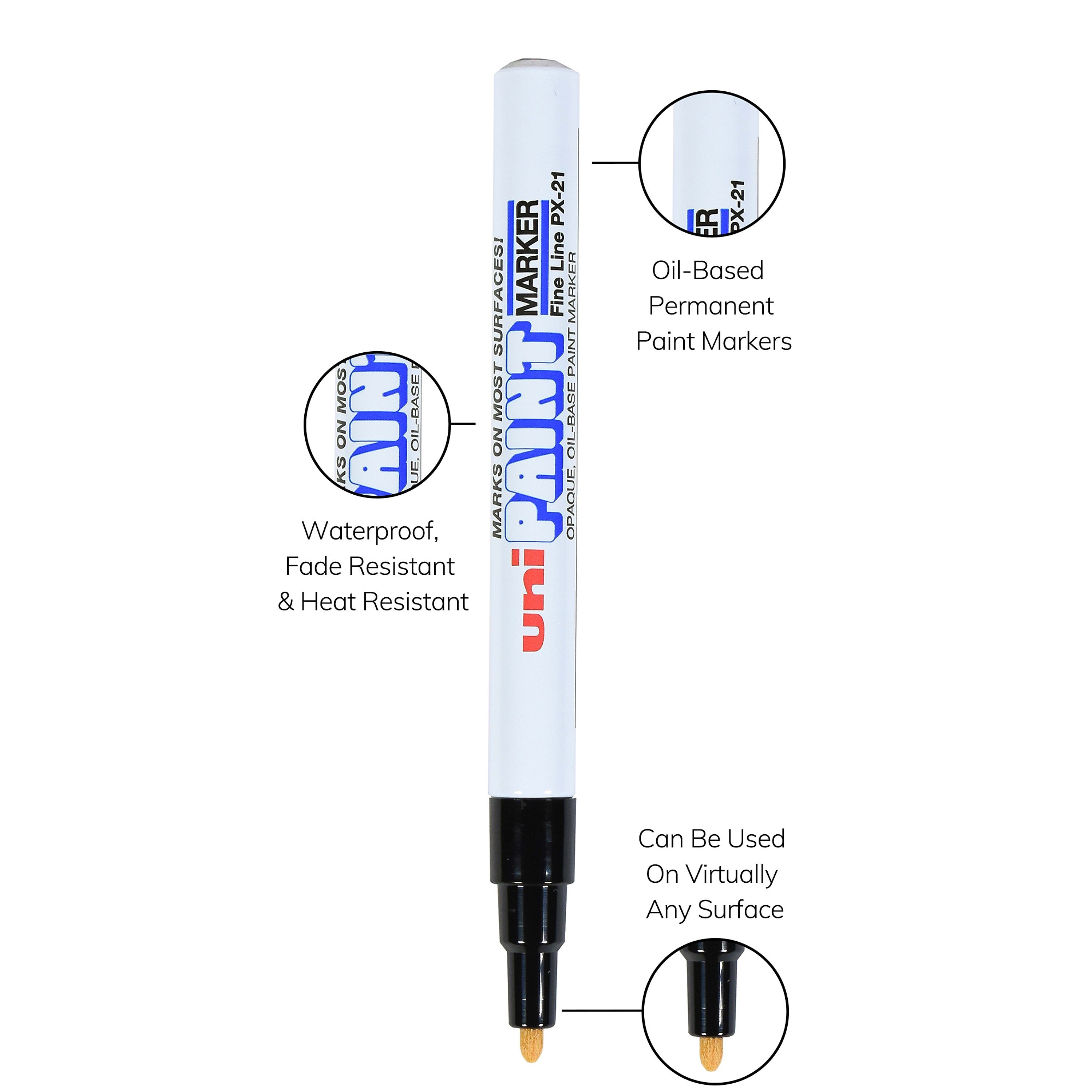 uni PAINT PX-21 Oil-Based Paint Marker, Fine Line, Black