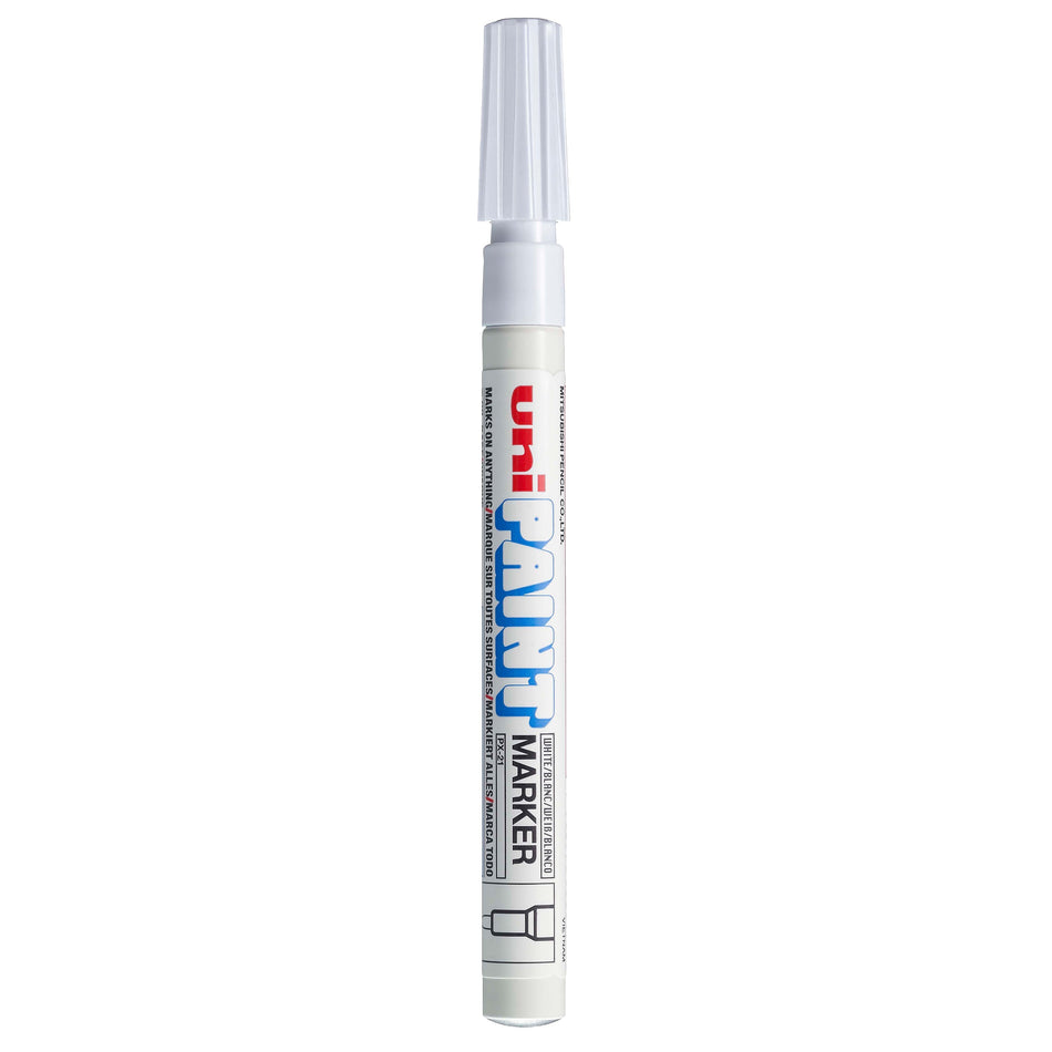 uni PAINT PX-21 Oil-Based Paint Marker, Fine Line, White