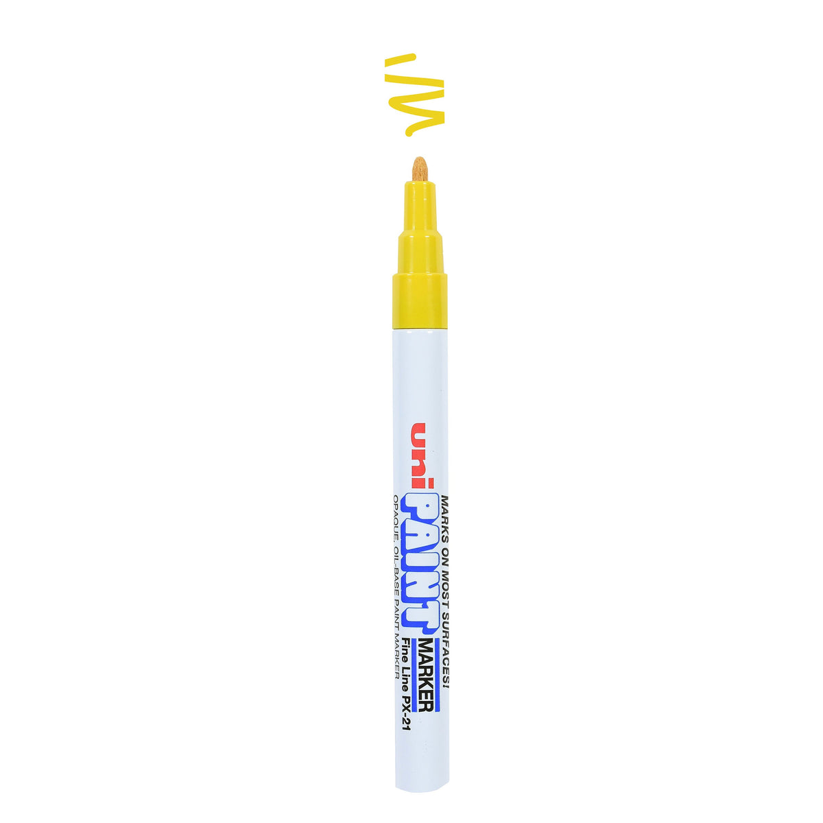 uni PAINT PX-21 Oil-Based Paint Marker, Fine Line, Yellow