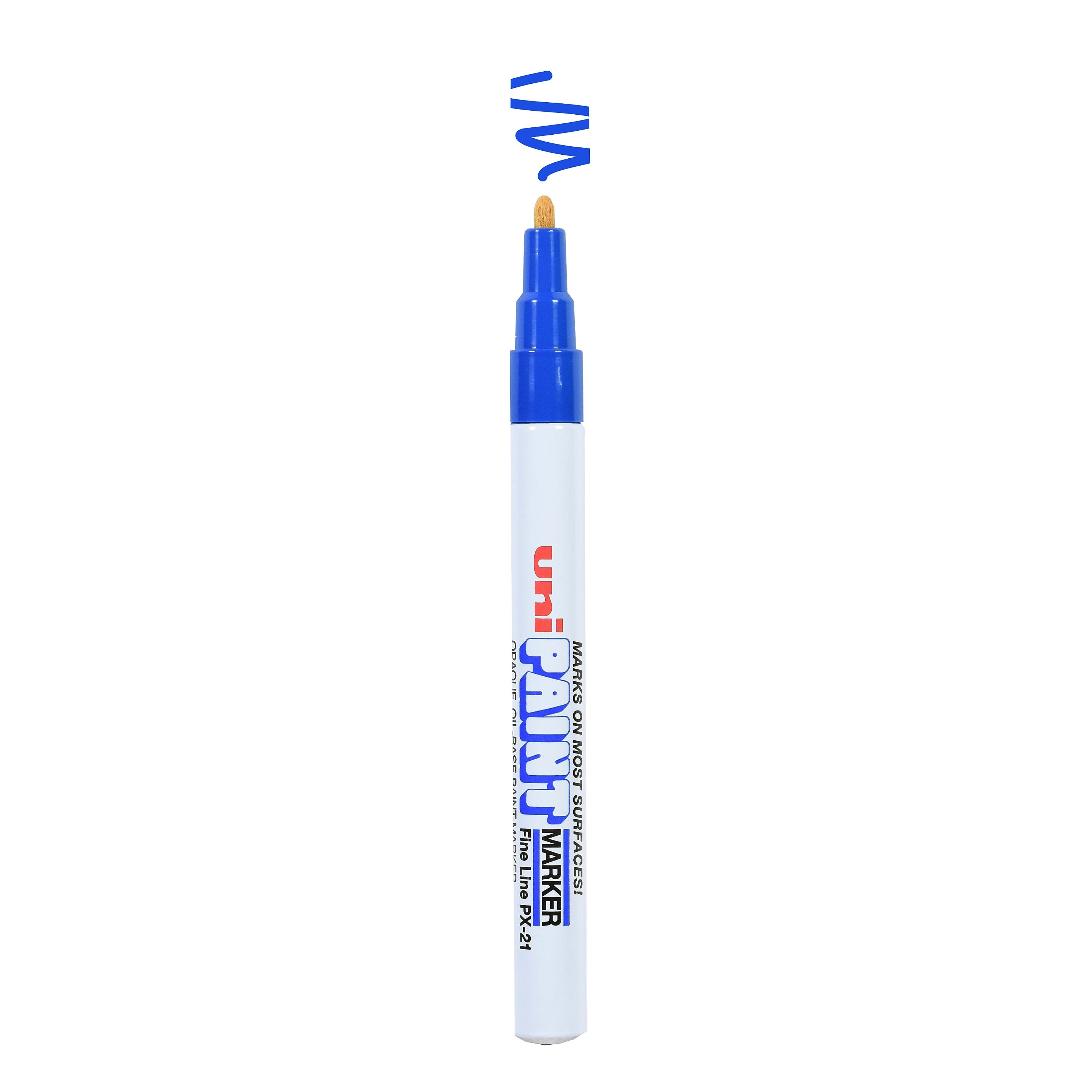 uni PAINT PX-21 Oil-Based Paint Markers, Fine Line, Blue