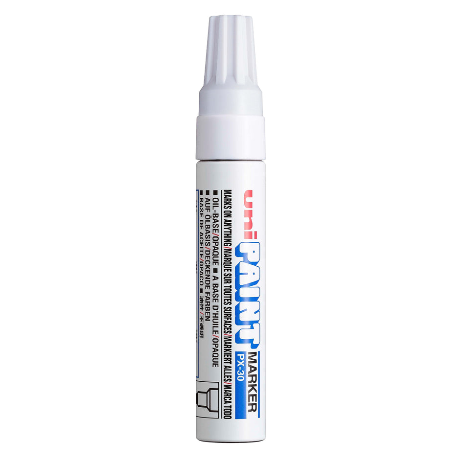 uni PAINT PX-30 Oil-Based Paint Marker, Broad Line, White