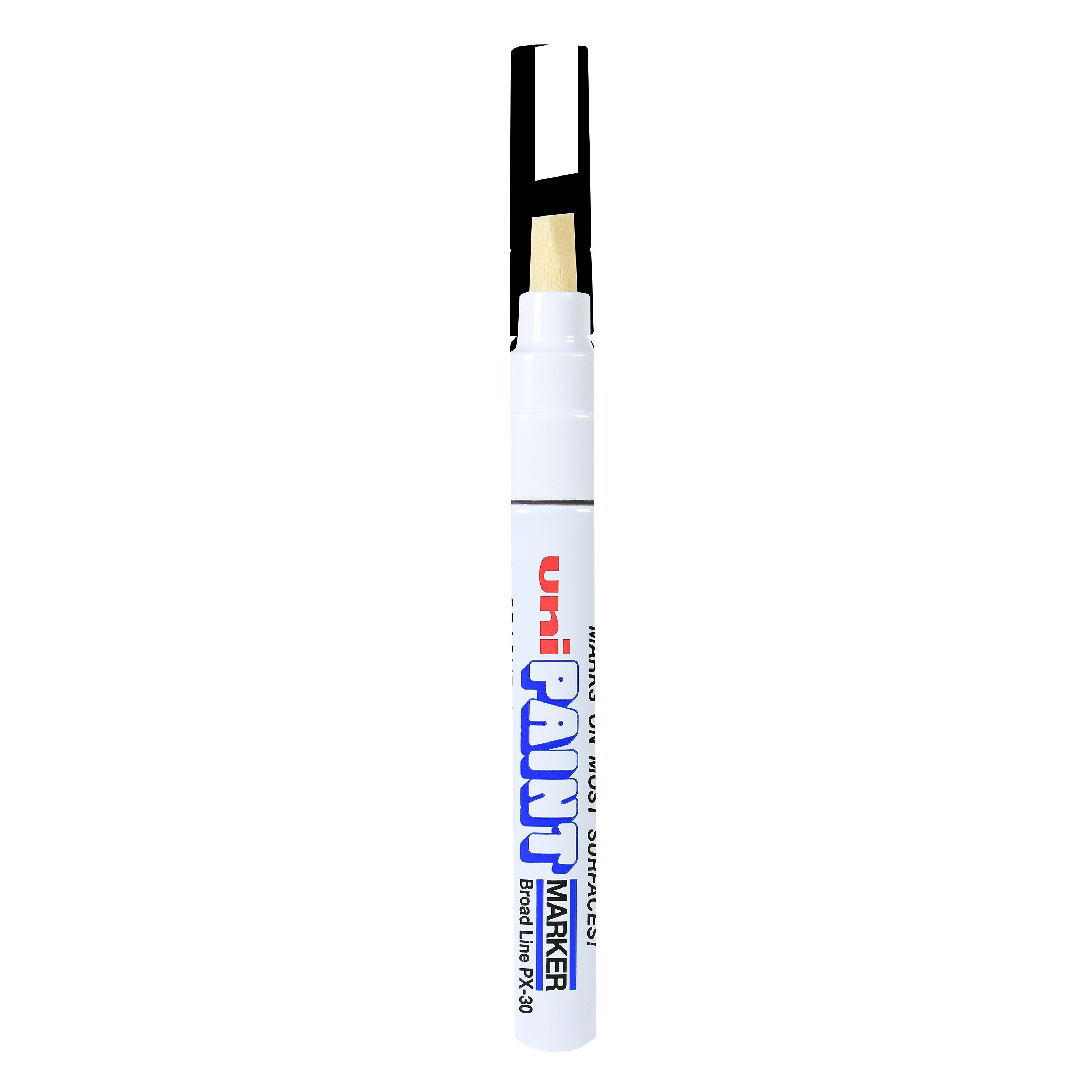 uni PAINT PX-30 Oil-Based Paint Marker, Broad Line, White