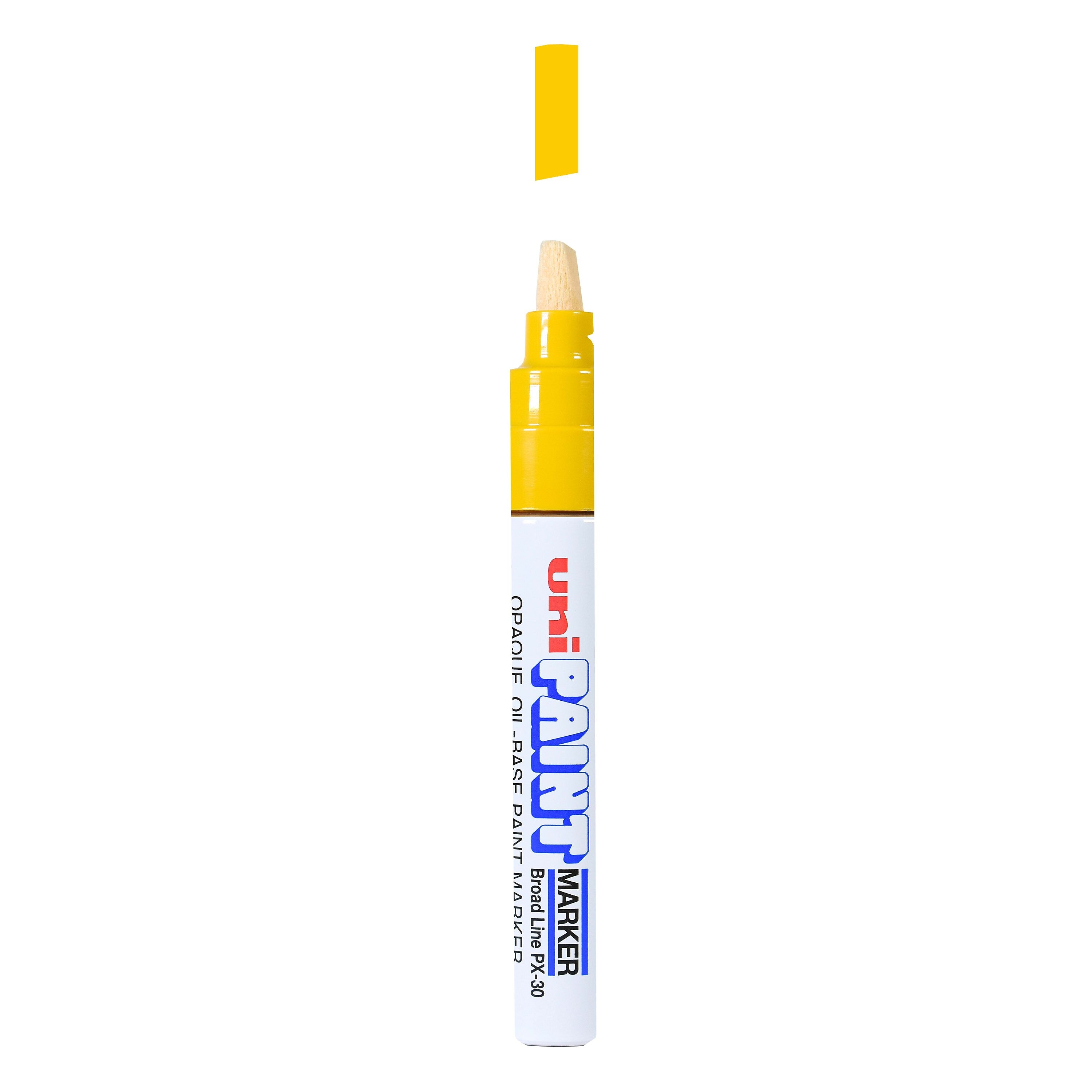 uni PAINT PX-30 Oil-Based Paint Marker, Broad Line, Yellow