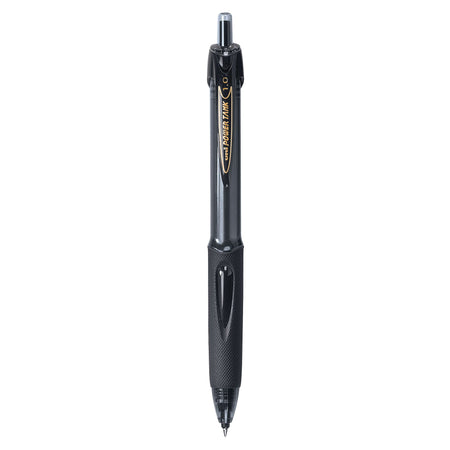 uni Power Tank RT Ballpoint Pens, Medium Point, 1.0mm, Black Ink, 12/Pack