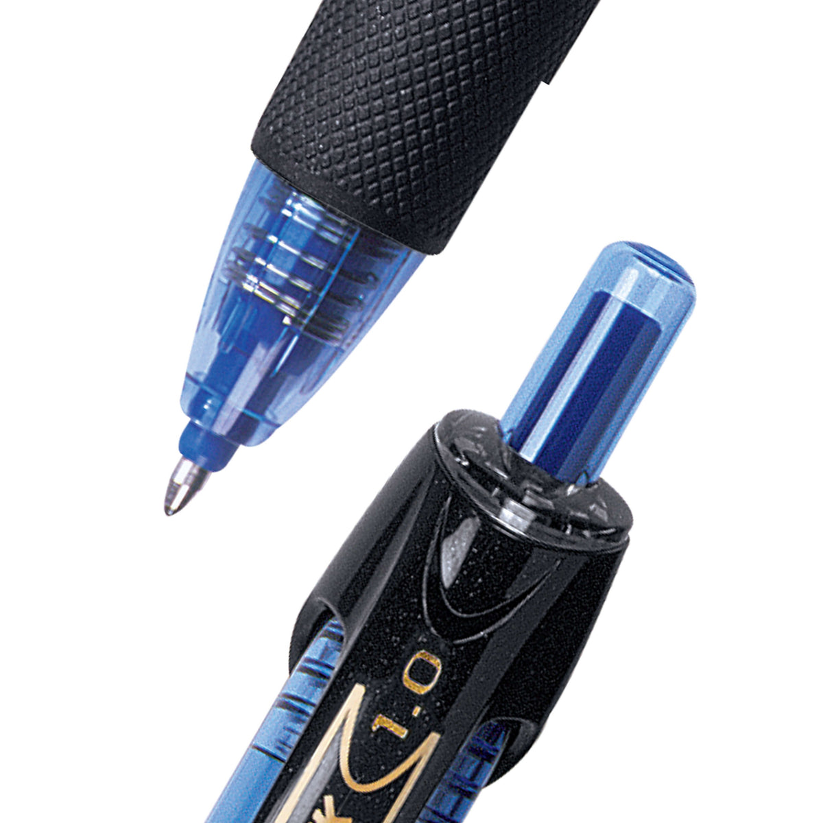 uni Power Tank RT Ballpoint Pens, Medium Point, 1.0mm, Blue Ink, 12/Pack