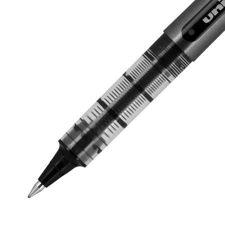 Uni Vision Rollerball Pen,Micro Point, Black Ink, Dozen