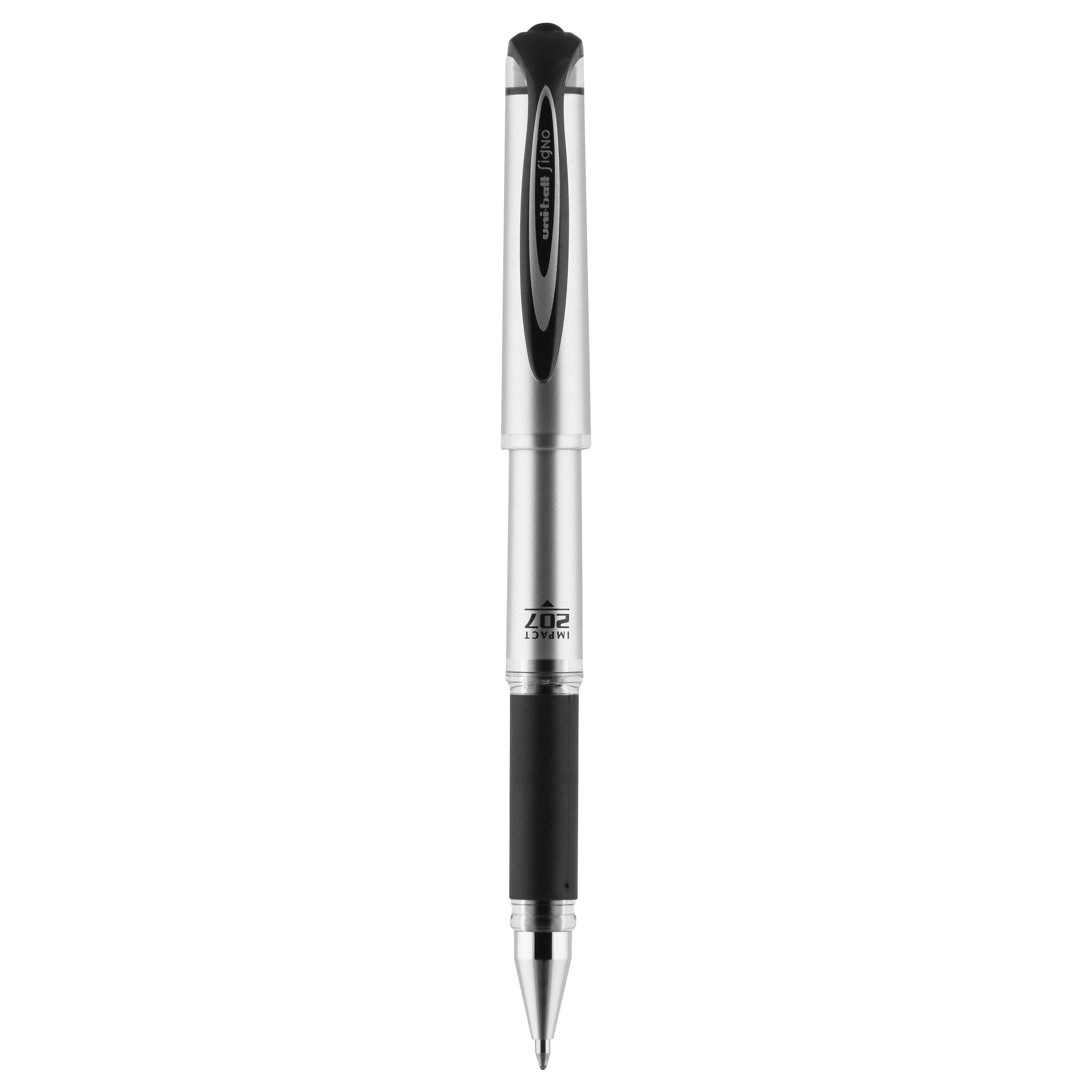 uniball 207 Impact Gel Pens, Bold Point, 1.0mm, Black Ink