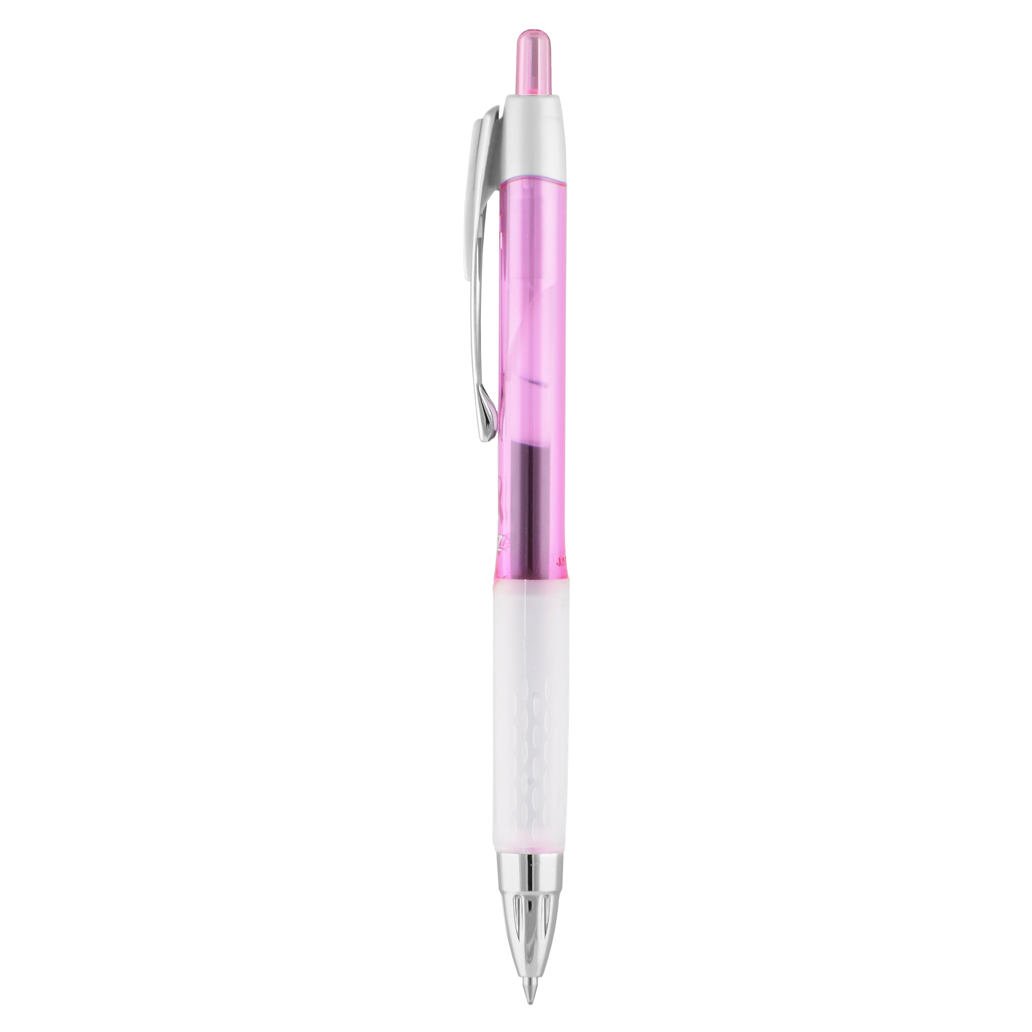 uniball 207 Pink Ribbon Retractable Gel Pens, Medium Point, 0.7mm, Black, 2/Pack