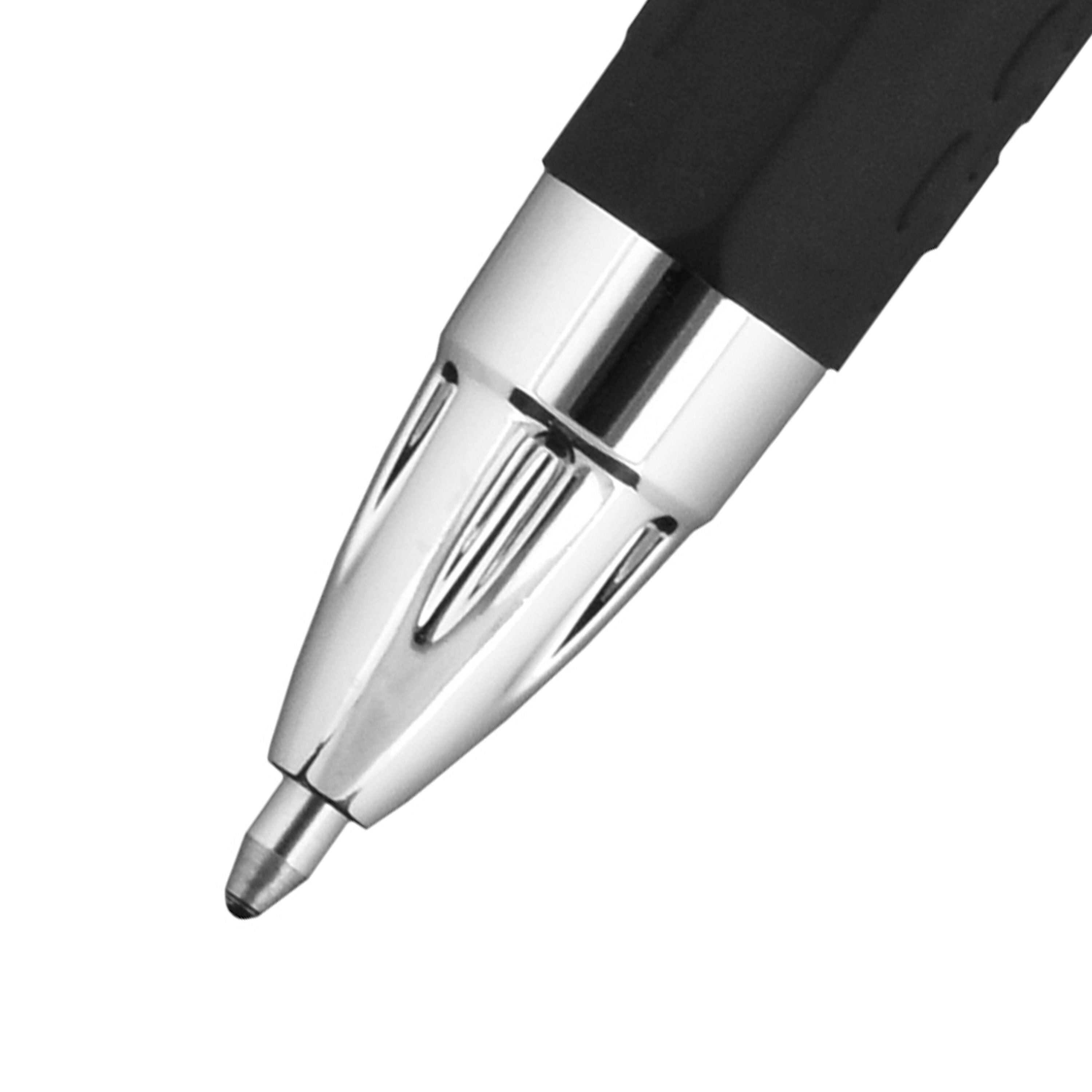 uniball 207 Retractable Gel Pens, Bold Point, 1.0mm, Black Ink, 12/Pack