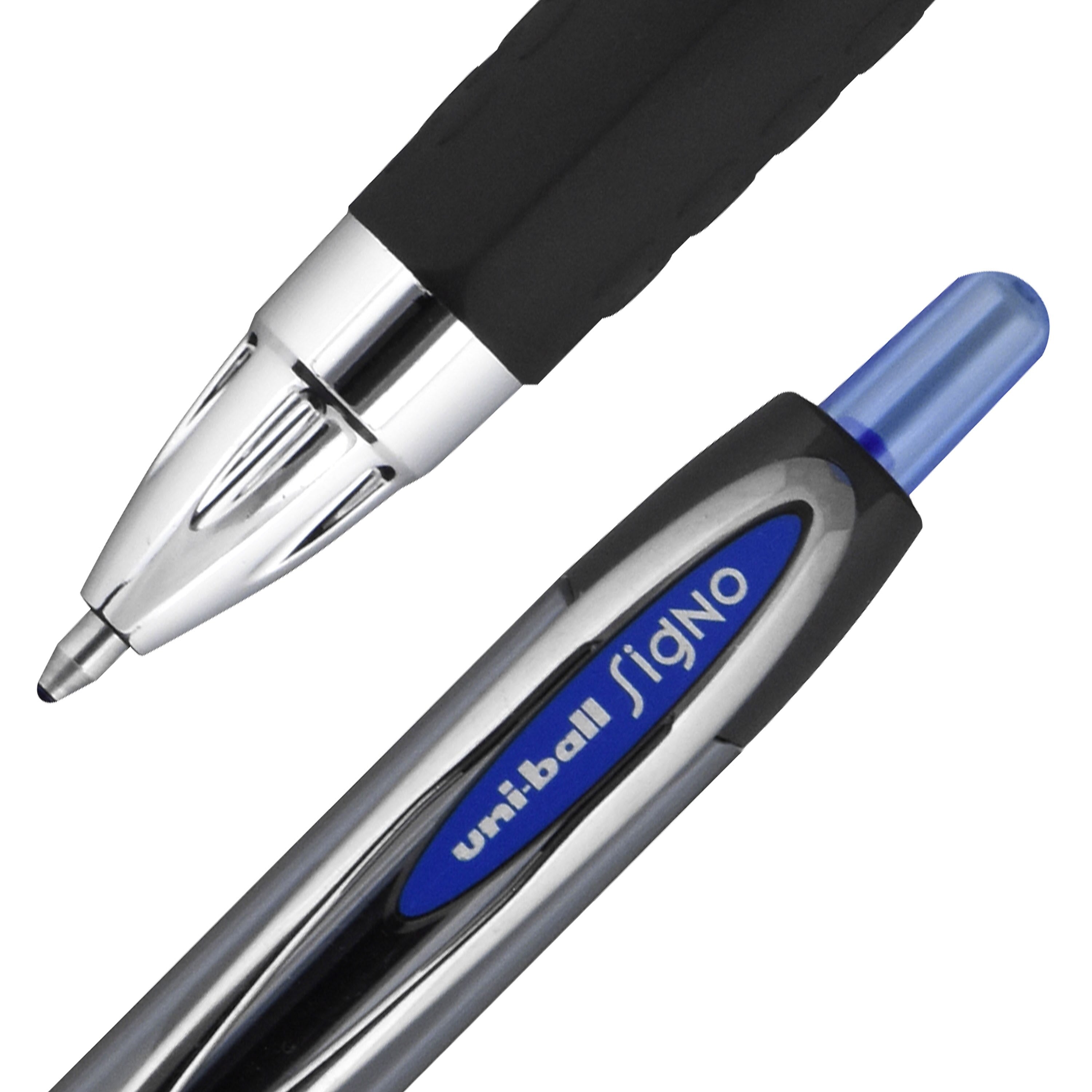 uniball 207 Retractable Gel Pens, Bold Point, 1.0mm, Blue Ink, Dozen