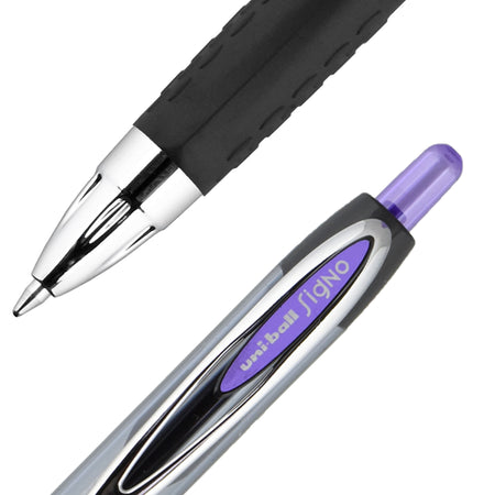 uniball 207 Retractable Gel Pens, Medium Point, 0.7mm, Purple Ink, Dozen