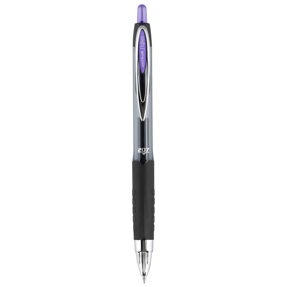 uniball 207 Retractable Gel Pens, Medium Point, 0.7mm, Purple Ink, Dozen